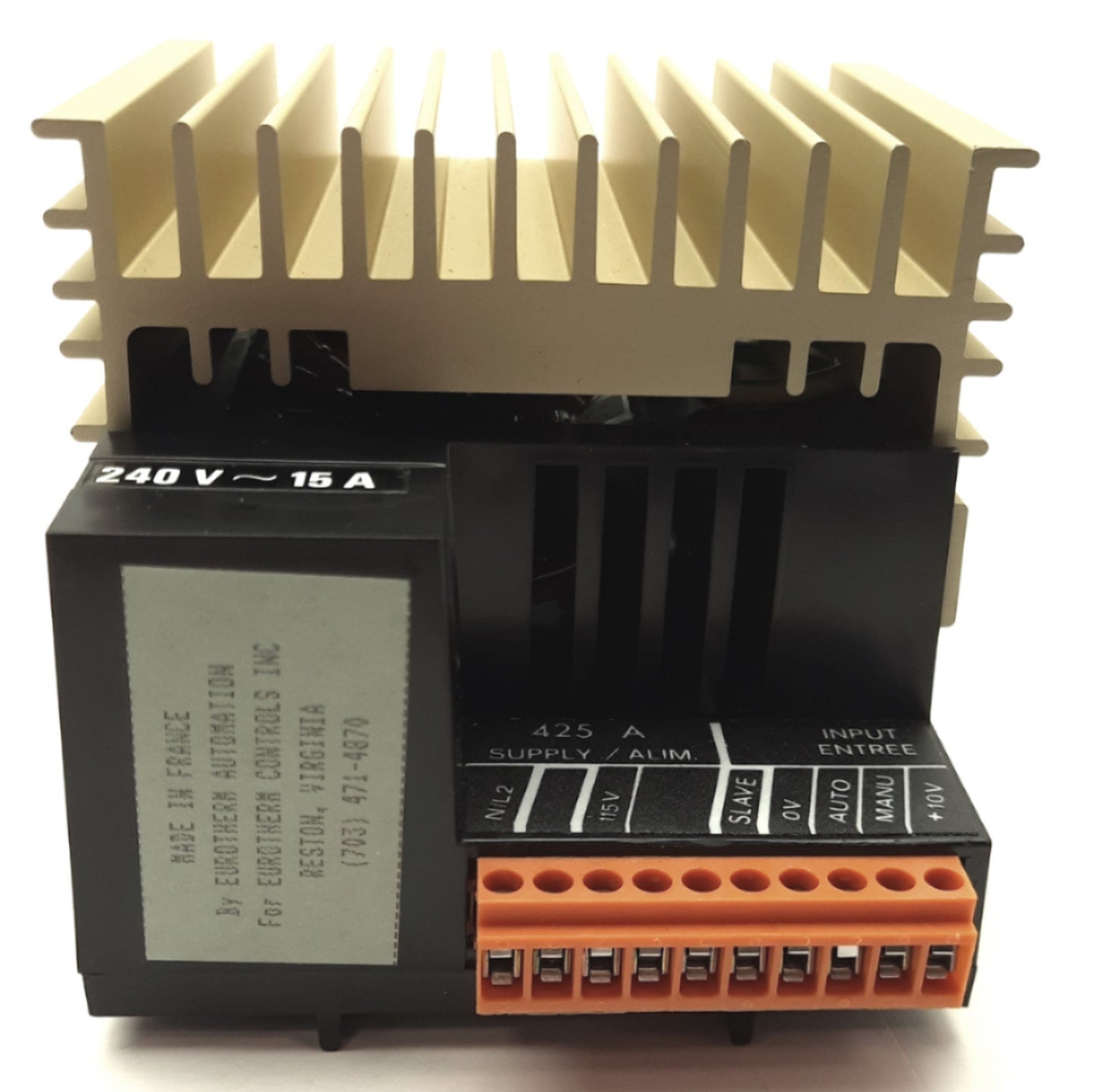 Used Eurotherm 425A/15A/240V/110V120/4mA20/PA/CL/00 Power Thyristor 4-20mA 240V 15A