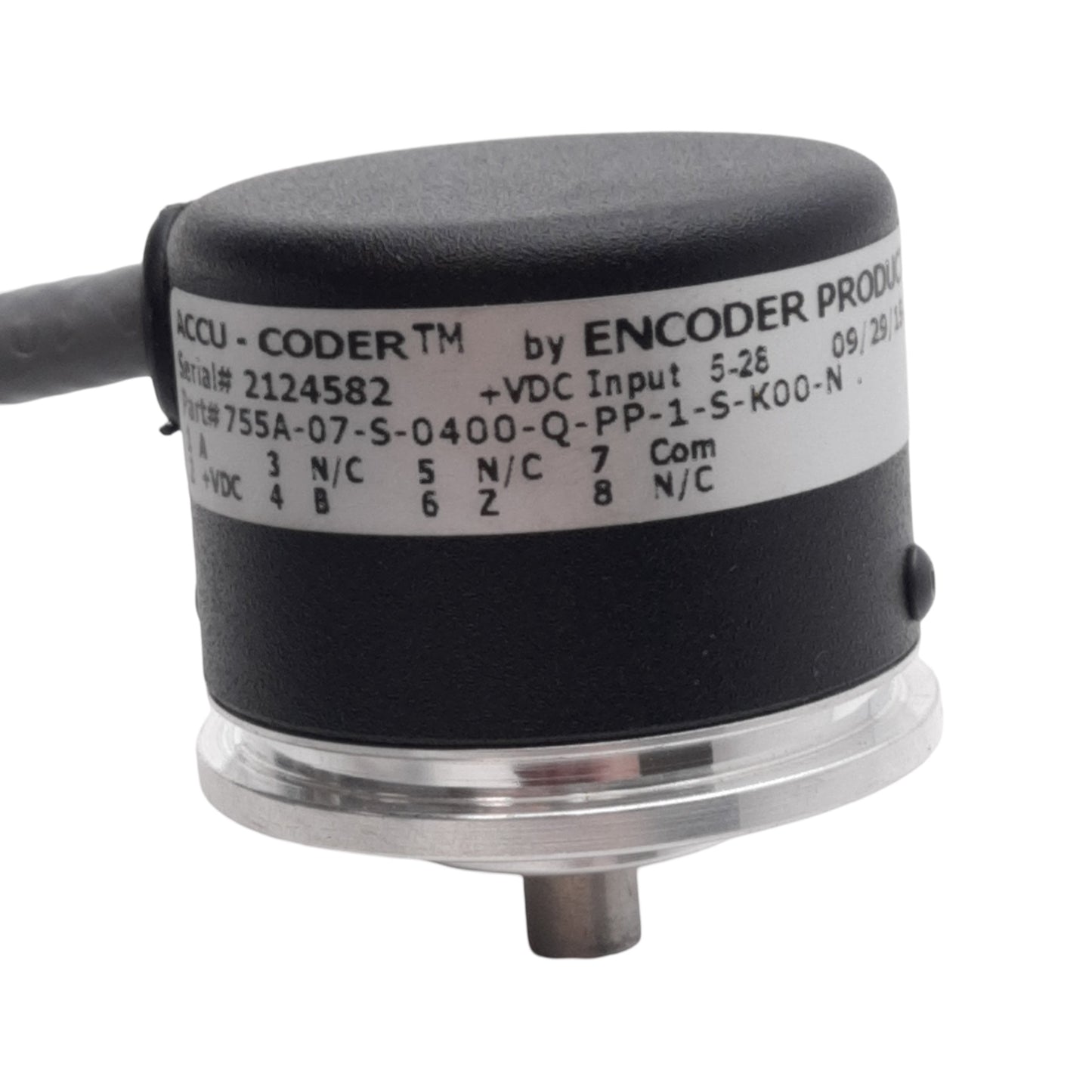 New Accu-Coder 755A-07-S-0400-Q-PP-1-S-K00-N Incremental Encoder, 400CPR, 5-28VDC