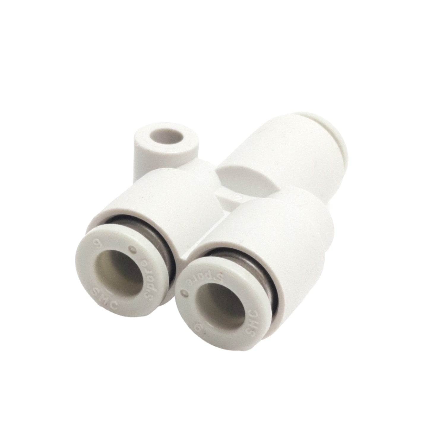 New Lot of 5 SMC KQ2U06-00A Pneumatic Y Union Fittings, 6mm OD P2C Tube Connector