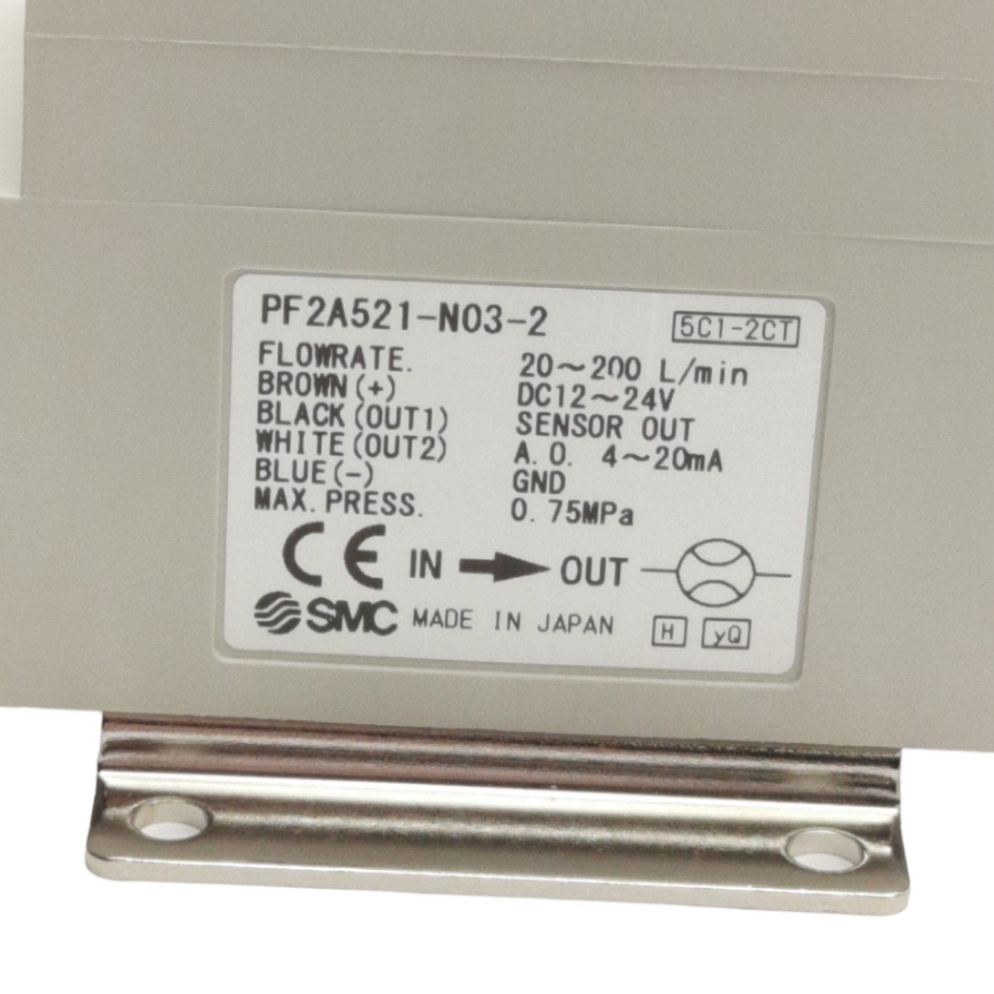 New SMC PF2A521-N03-2 Flow Sensor For Air, 20 to 200L/min, -50kPa to 0.75MPa