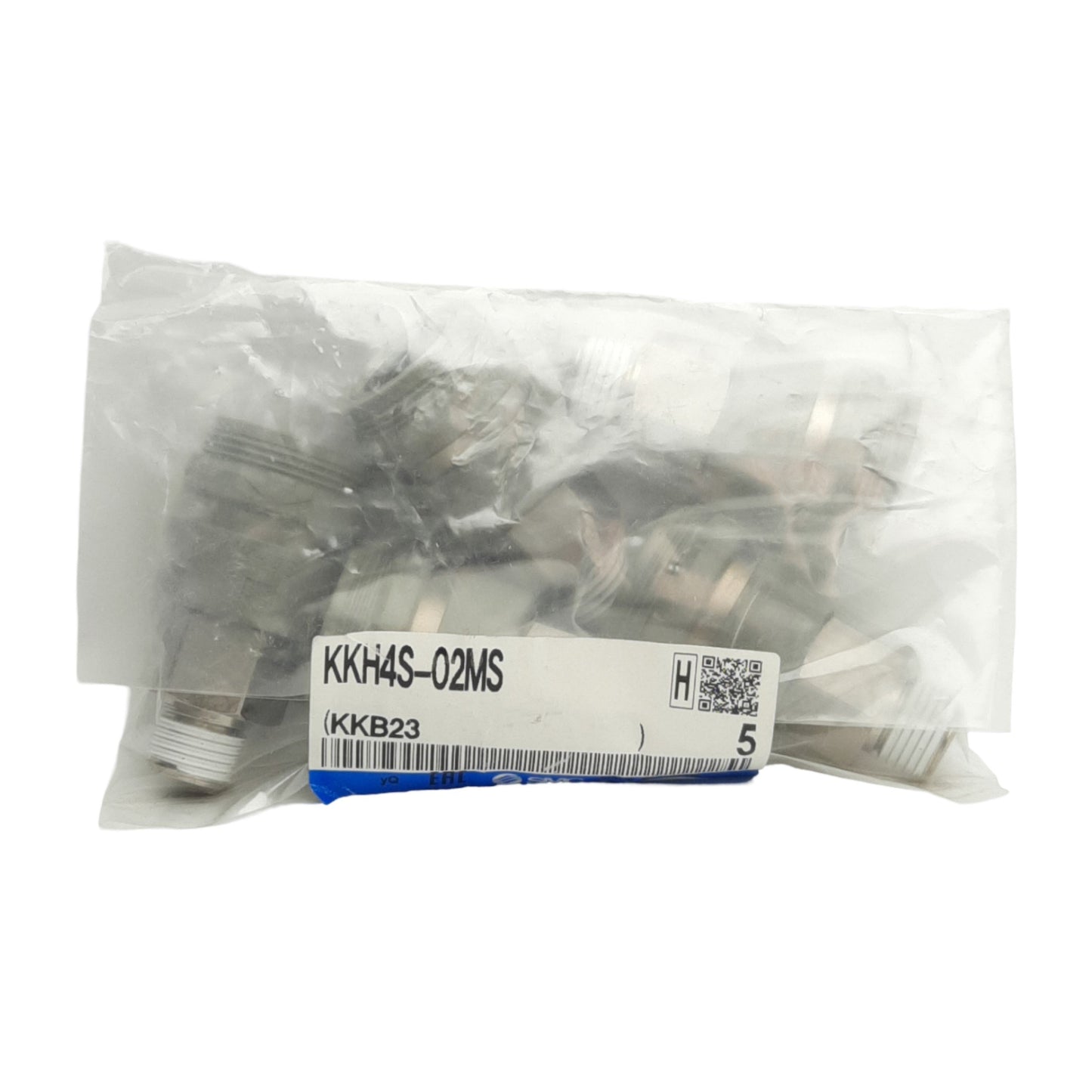 New Lot of 5 SMC KKH4S-02MS Male Thread Couplers, Series S KKH4 1/4 to Rc1/4