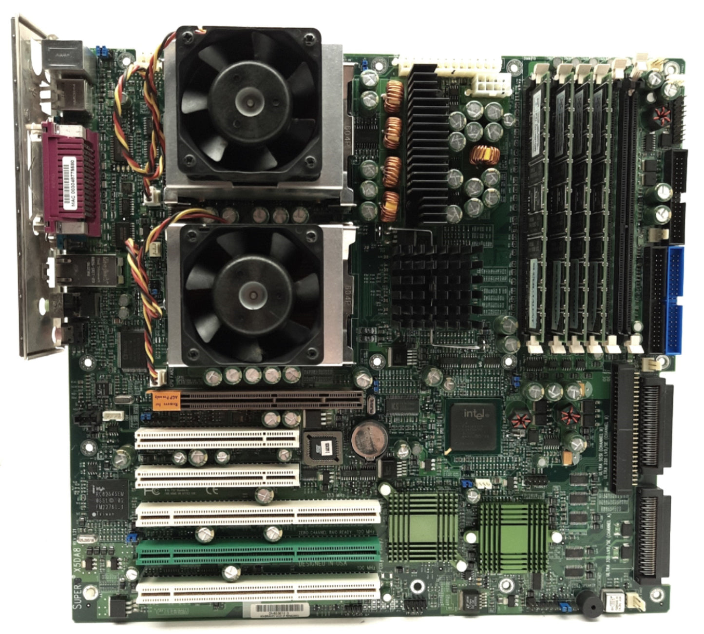Used Supermicro X5DA8 Motherboard, Intel Xeon 2.8GHz, 4GB DDR ECC, SCSI, EATX