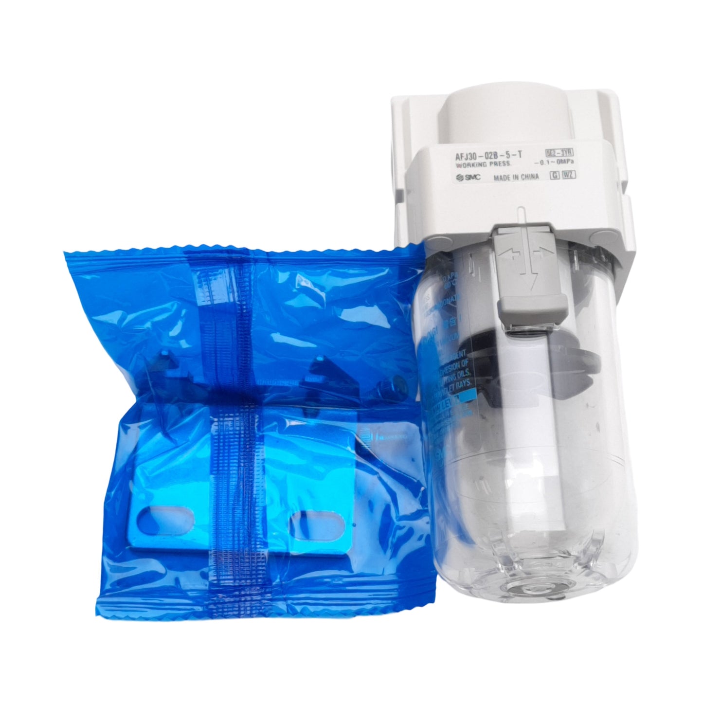 New SMC AFJ30-02B-5-T Vacuum Filter, 5µm Filtration, -0.1~0MPa, Rc 1/4in Ports