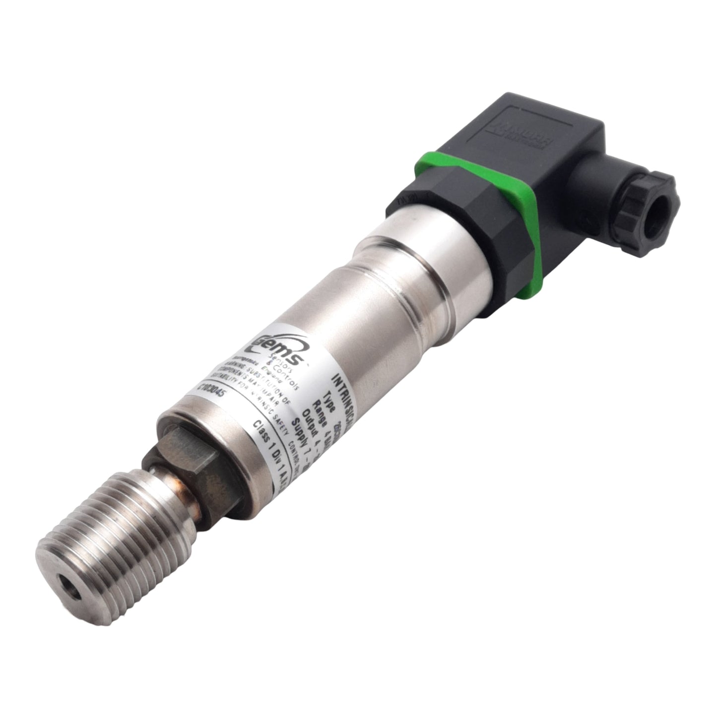 New Gems 26CSBAA400HGCUA Pressure Transmitter, 7-28VDC, 4-20mA, 0-4bar, 1/2in NPT