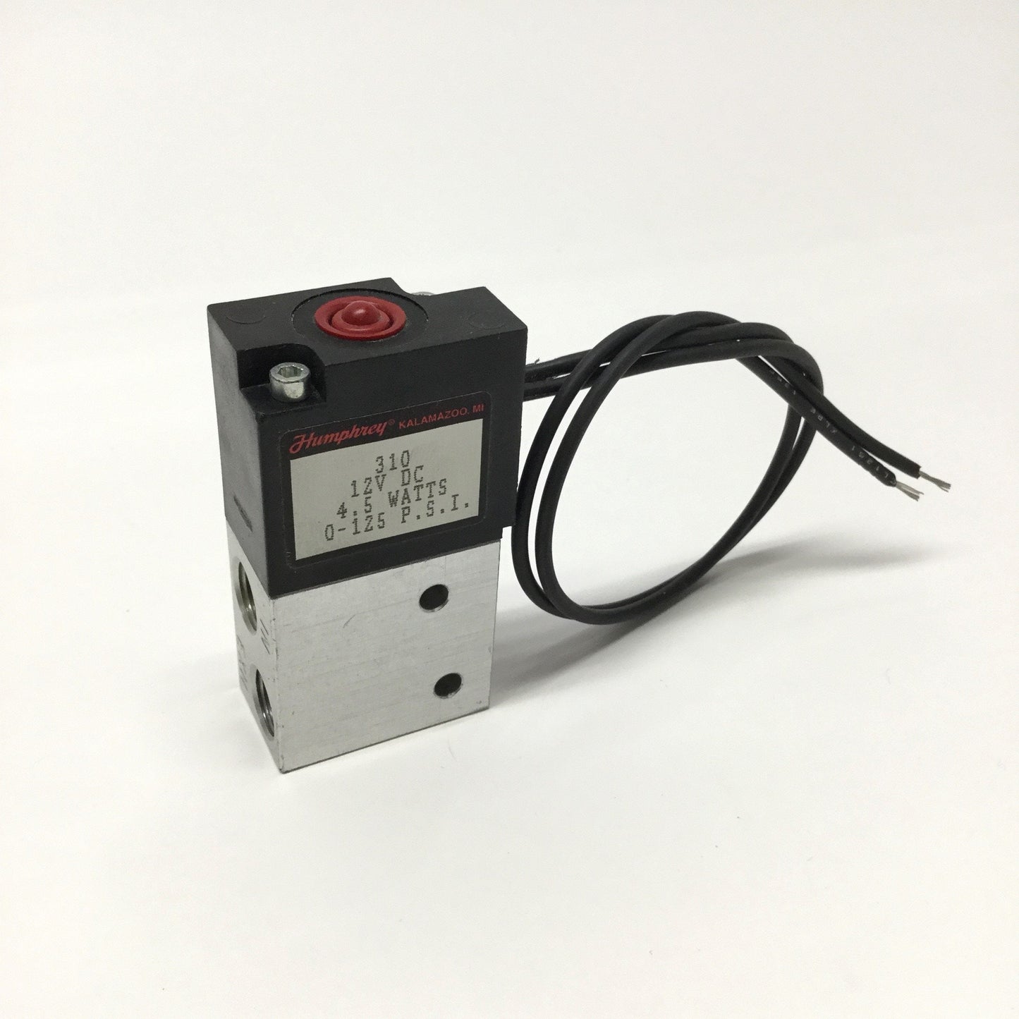 Used Humphrey 310 Pneumatic Solenoid Valve 3-Port, 2-Position 12VDC 4.5W, 125psi Max