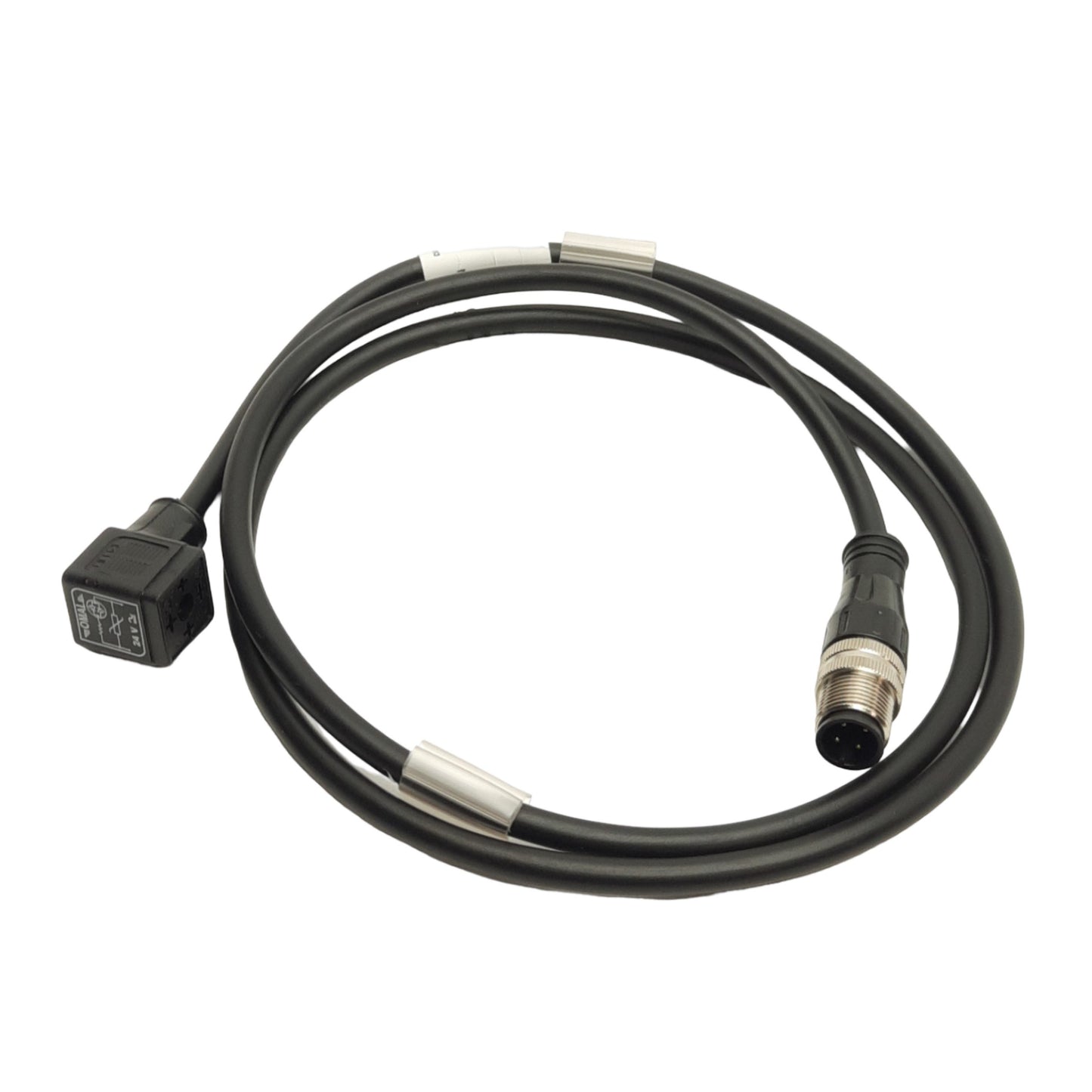 New Mencom VEG-120-3401 Solenoid Valve Connector ISC 9.4mm Female to M12 4-Pin Male