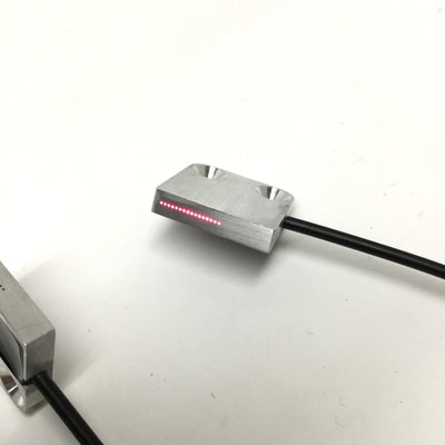 Used Pair of Banner PIRS1X166UM.4 Opposed Mode Plastic Fiber Optic Array 16 x 0.25mm