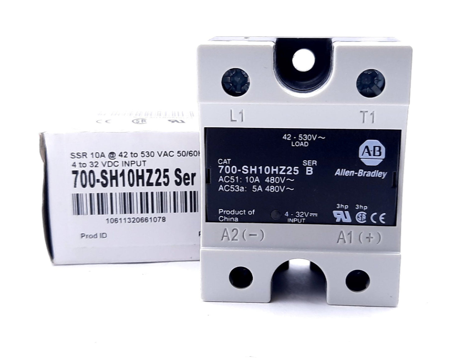 New Allen Bradley 700-SH10HZ25 Hockey Puck Solid State Relay 4-32VDC 10A @ 42-530VAC
