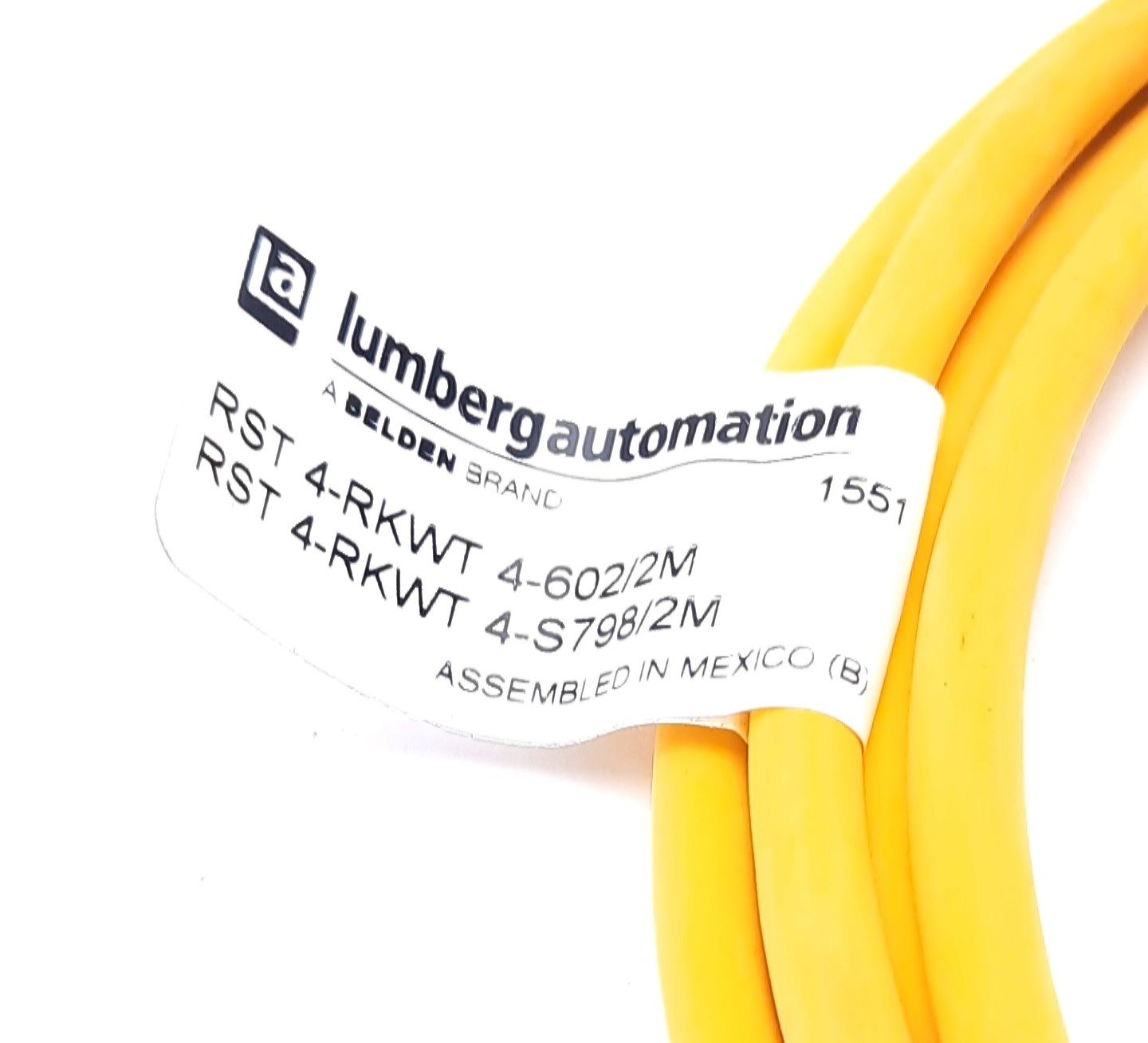New Lumberg Automation RST 4-RKWT 4-602/2M Sensor, Actuator Cable M12 4 Pin M to F