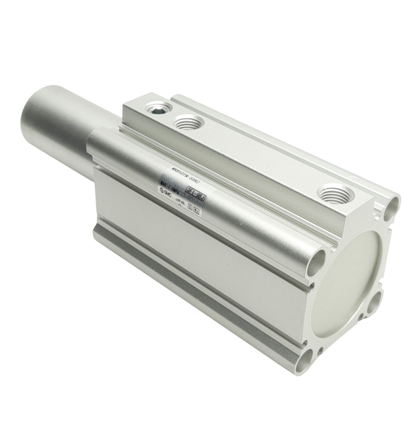 New SMC MKB50TN-50RZ Swing Clamp Cylinder, 50mm Bore/Stroke, 1/4in NPT, Clockwise