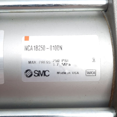 New SMC NCA1B250-0100N Tie-Rod Cylinder, ø2.5in Bore, 1in Stroke, 250PSI, NPTF 3/4in