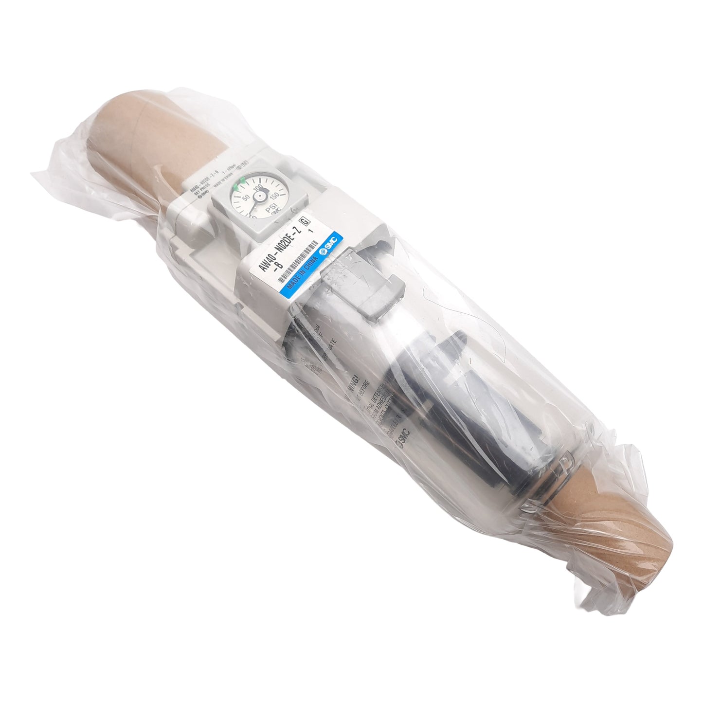 New SMC AW40-N02DE-Z-B Filter Regulator, 5µm Filtration, 7-125PSI Set, NPT 1/4in