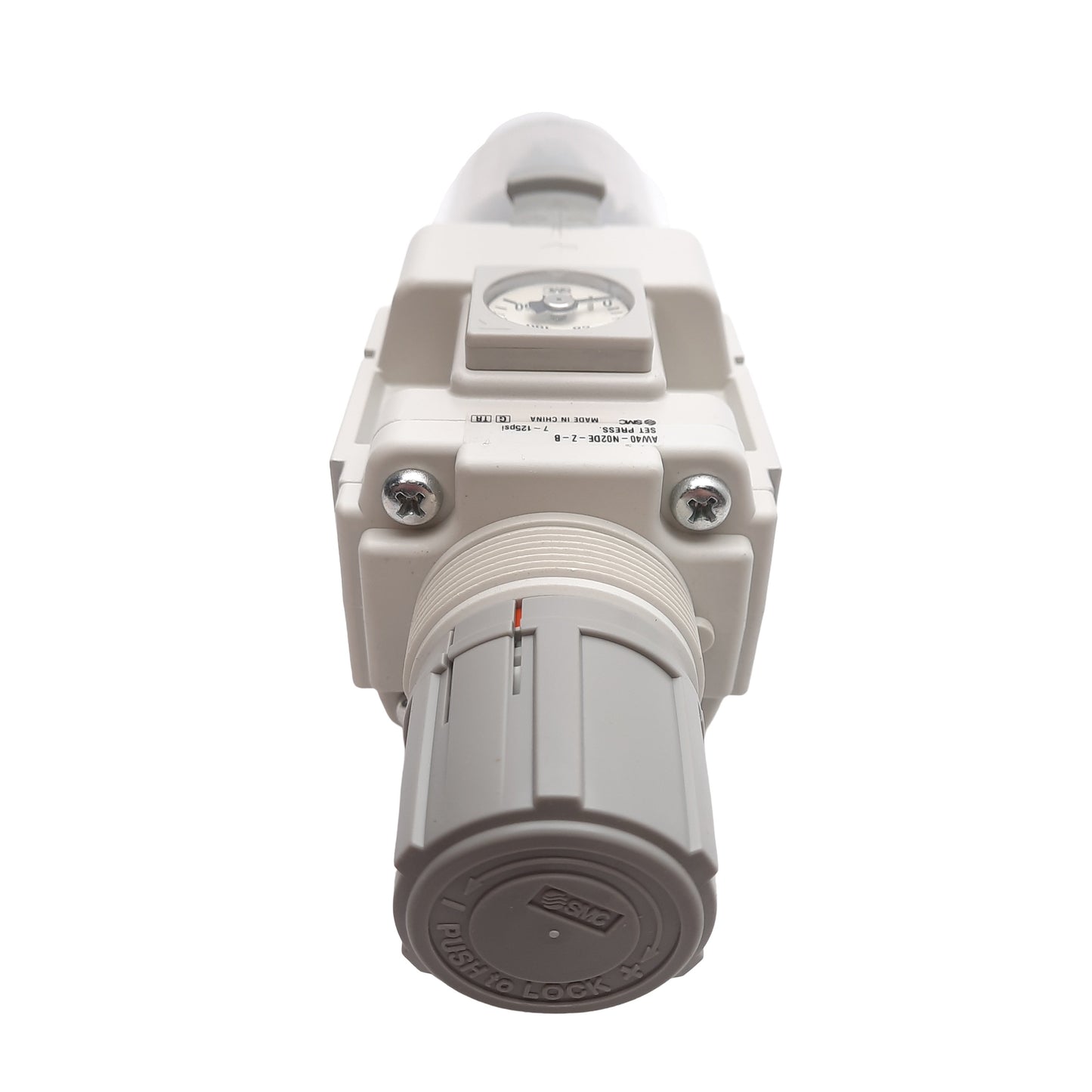 New SMC AW40-N02DE-Z-B Filter Regulator, 5µm Filtration, 7-125PSI Set, NPT 1/4in
