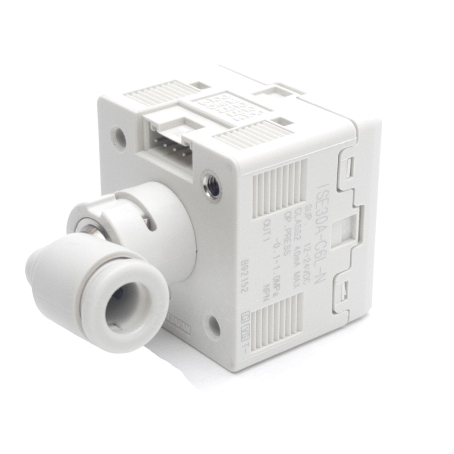 New SMC ISE30A-C6L-N Pressure Switch, -0.1 to 1.0MPa, ø6mm One-Touch, NPN, 12-24 VDC