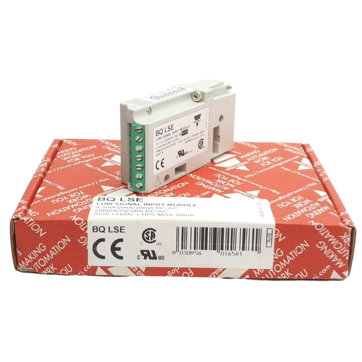 New Carlo Gavazzi BQ LSE Low Signal Input Module DC/AC Input, 20mA / 20V, Slot-A