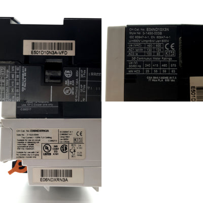 Used EATON E501C50L3A-VFD Reversing Motor Starter, 3-Pole, 600VAC 40A, 24VDC Control