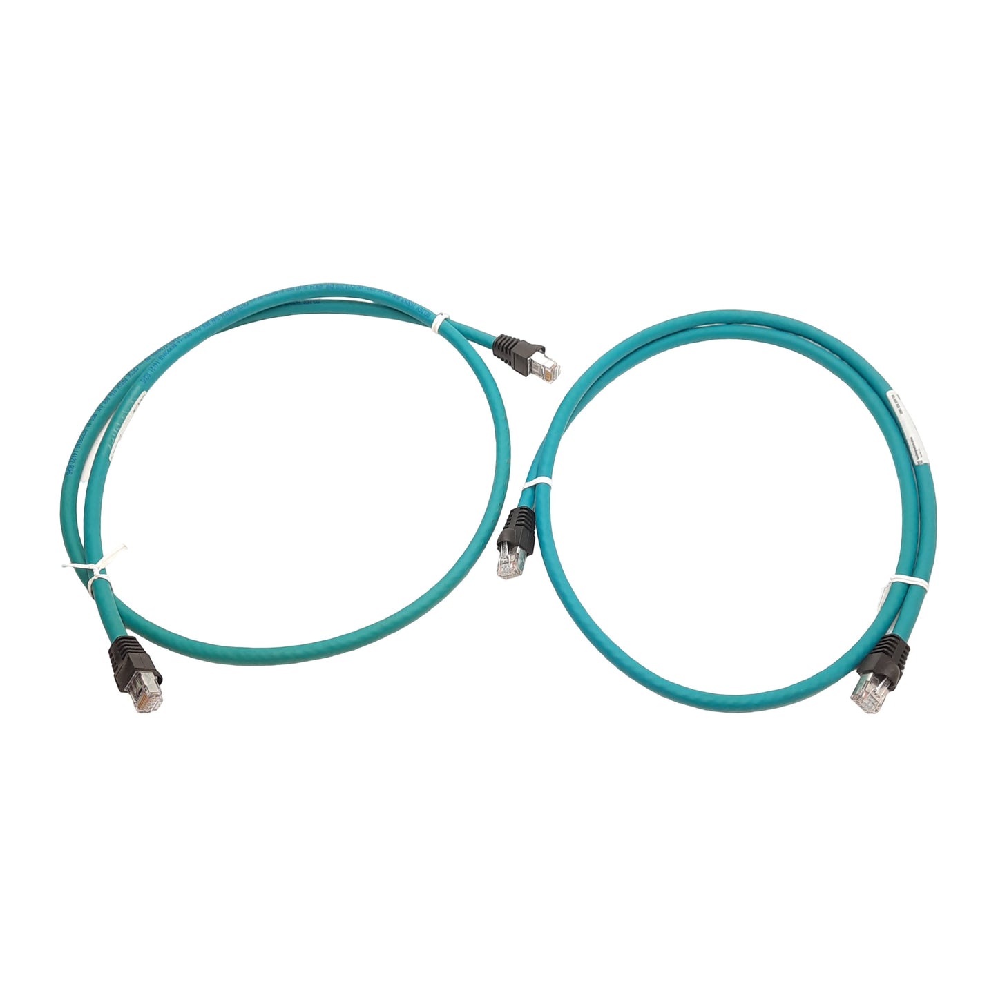 New Lot of 2 Lumberg 0985 856 500/1M Industrial Ethernet Cable, 4-Pair, 1m Long