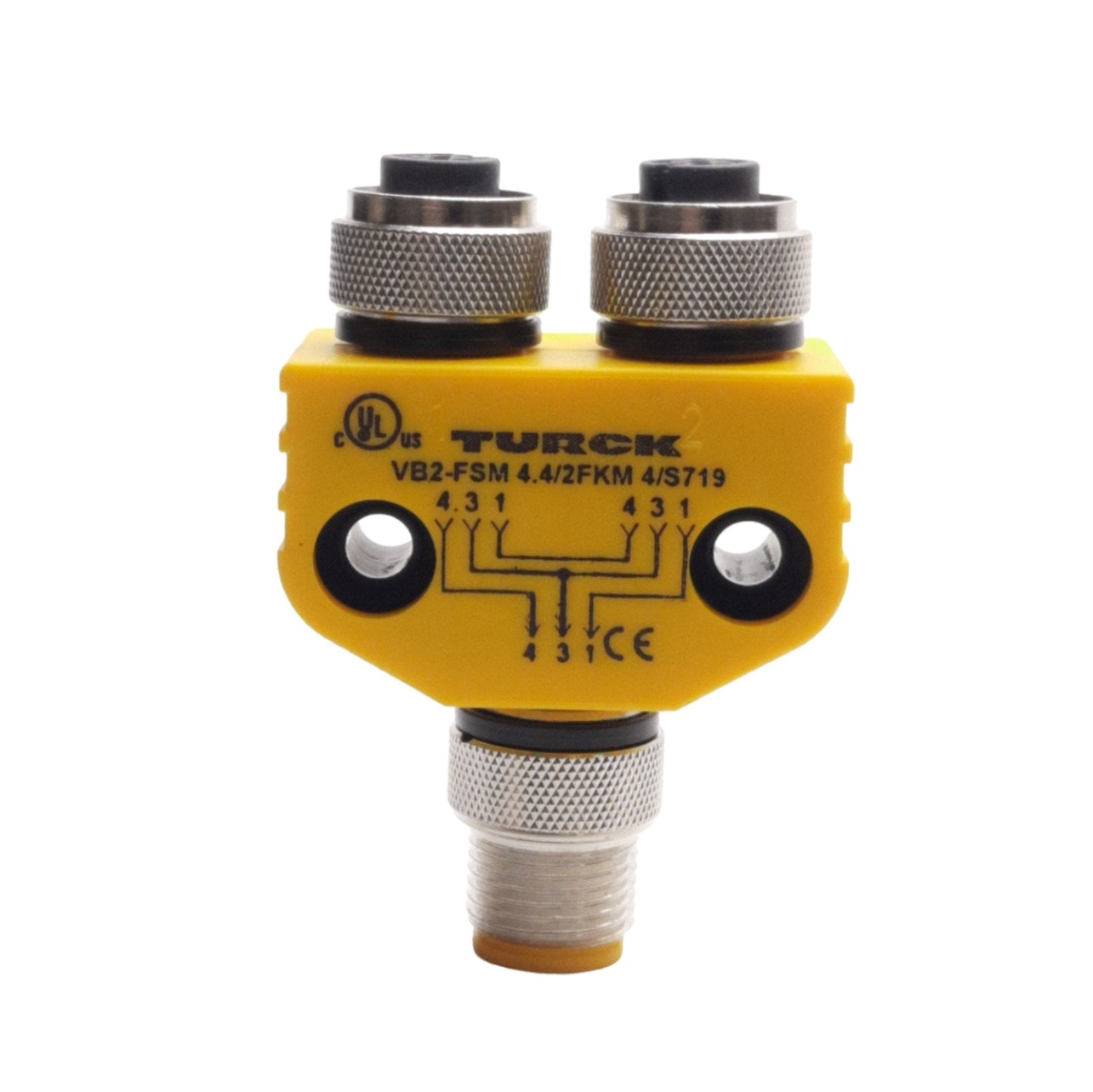 New Turck VB2-FSM-4.4/2FKM 4.4/S651 Actuator & Sensor Spltter, M12 4-Pin M to (x2) F