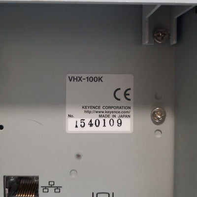 Used Keyence VHX-100K Digital Microscope 15" LCD 1/2" CCD 1600x1200 25-175X w/Stand
