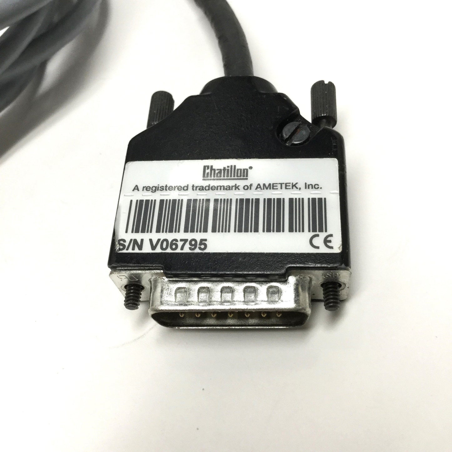 Used Chatillon Ametek SLC-0050 Full Bridge Strain Load Cell, 50lb (250N), 15-pin Dsub