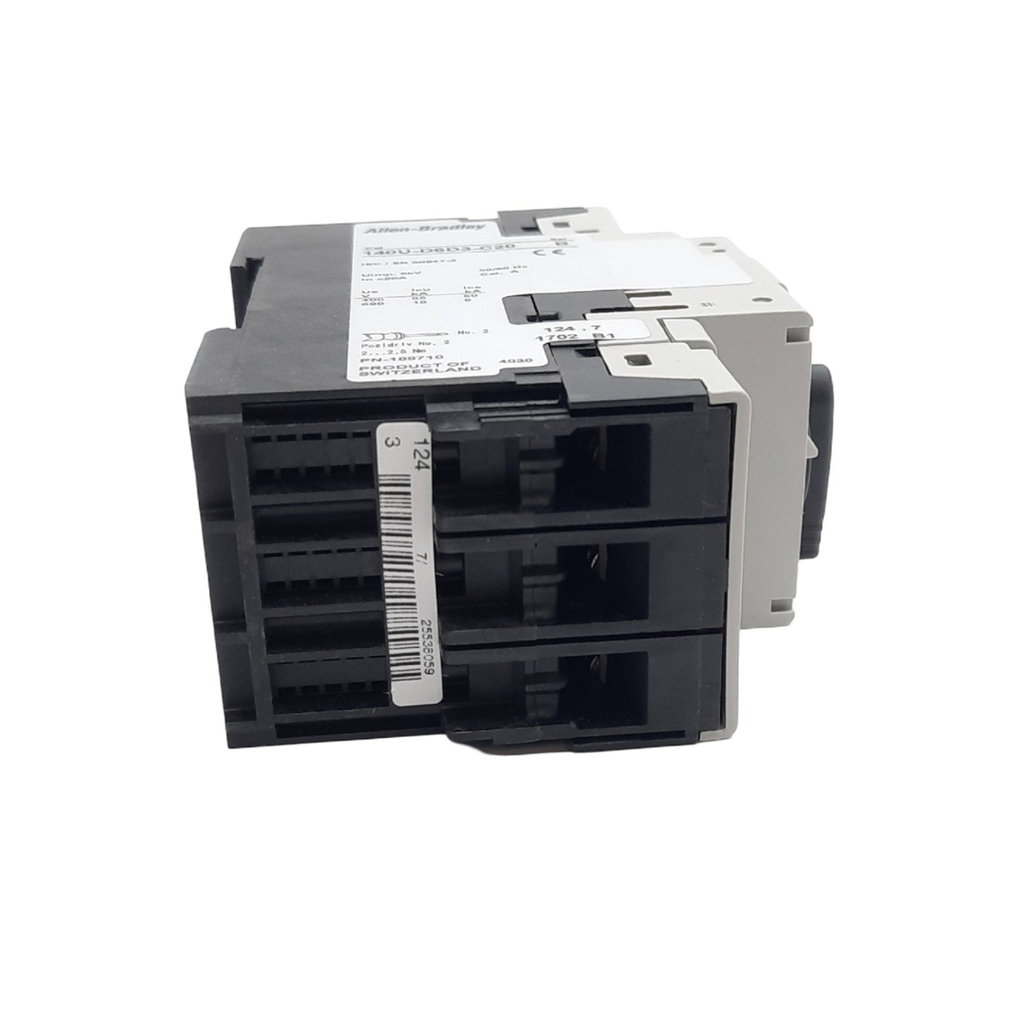 New Allen Bradley 140U-D6D3-C20 Circuit Breaker, 3-P, 600Y/347VAC 20A, D-Frame