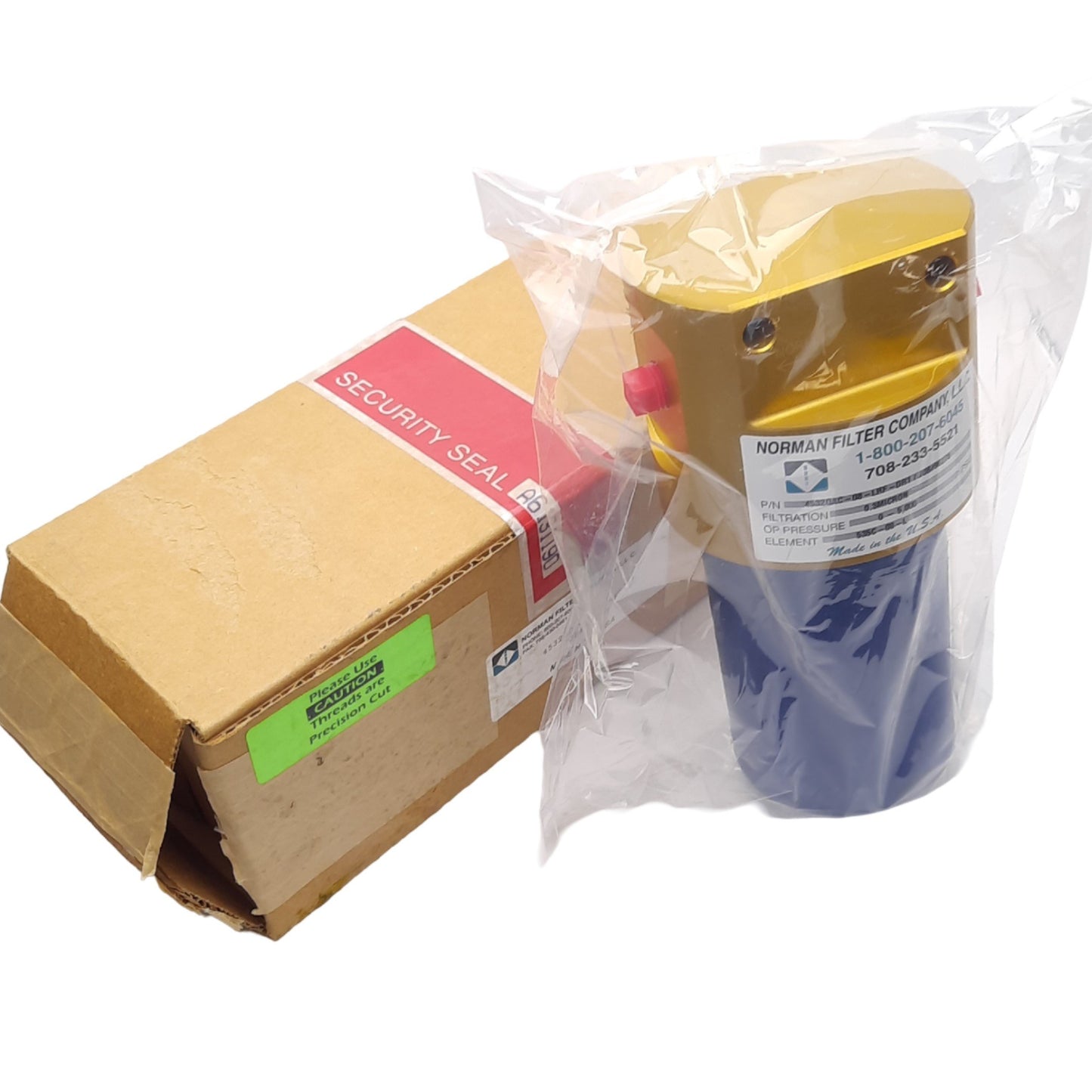 New Norman Filter 4532QAC-08-LRF-DR1 High Pressure Filter, 5000PSI, 0.3µm, 1/4in FPT
