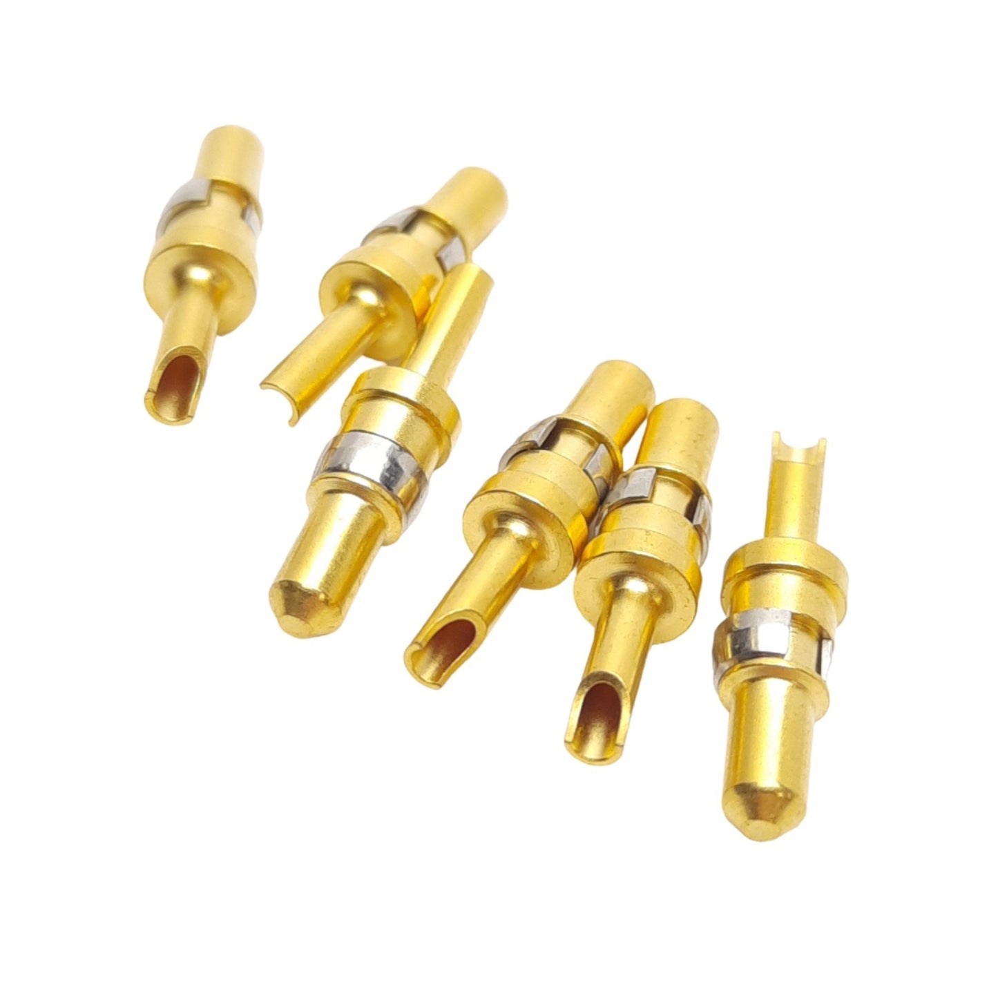 New Lot of 6 Harting 09030006101 DIN-Signal High Current Contacts, Male, 10A Max