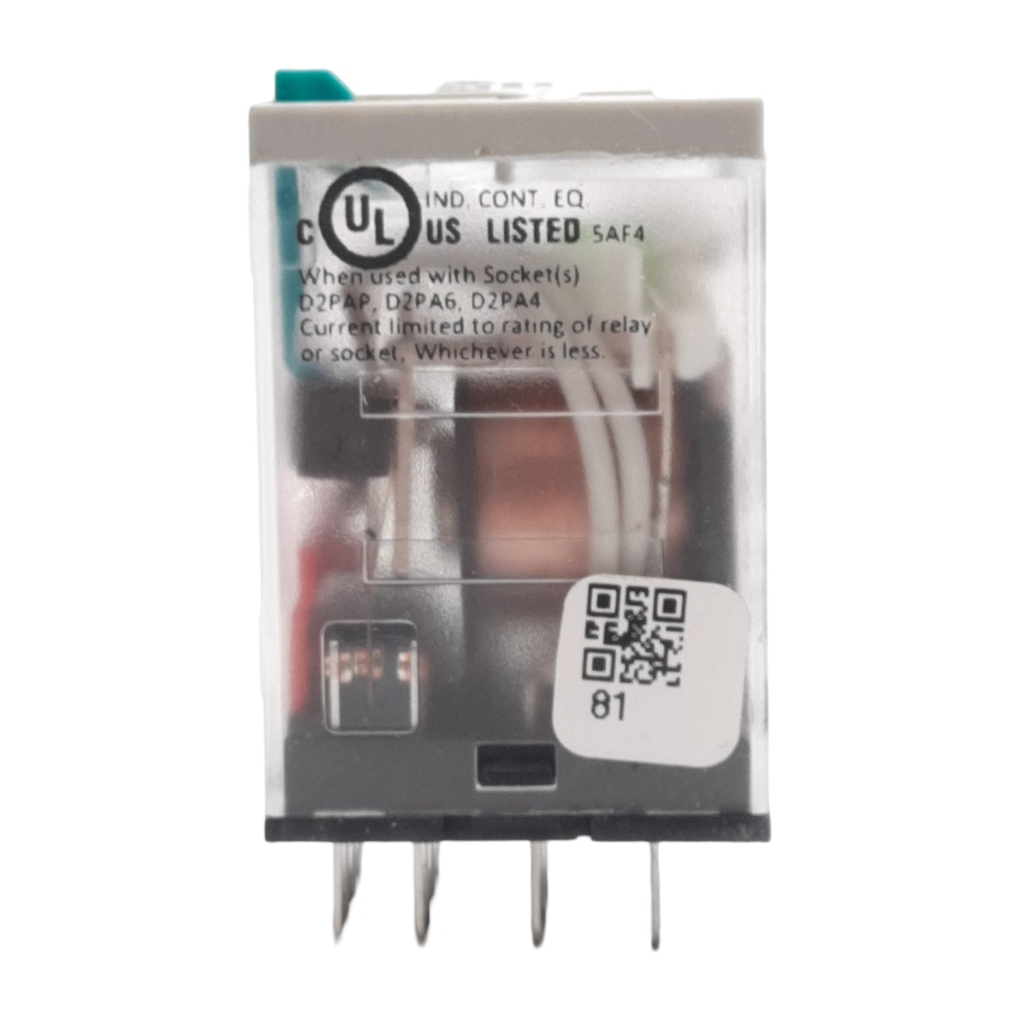 New Eaton D2RF4T1 Ice Cube Control Relay, 4PDT, 6A 120/277VAC/28VDC, 24VDC Coil