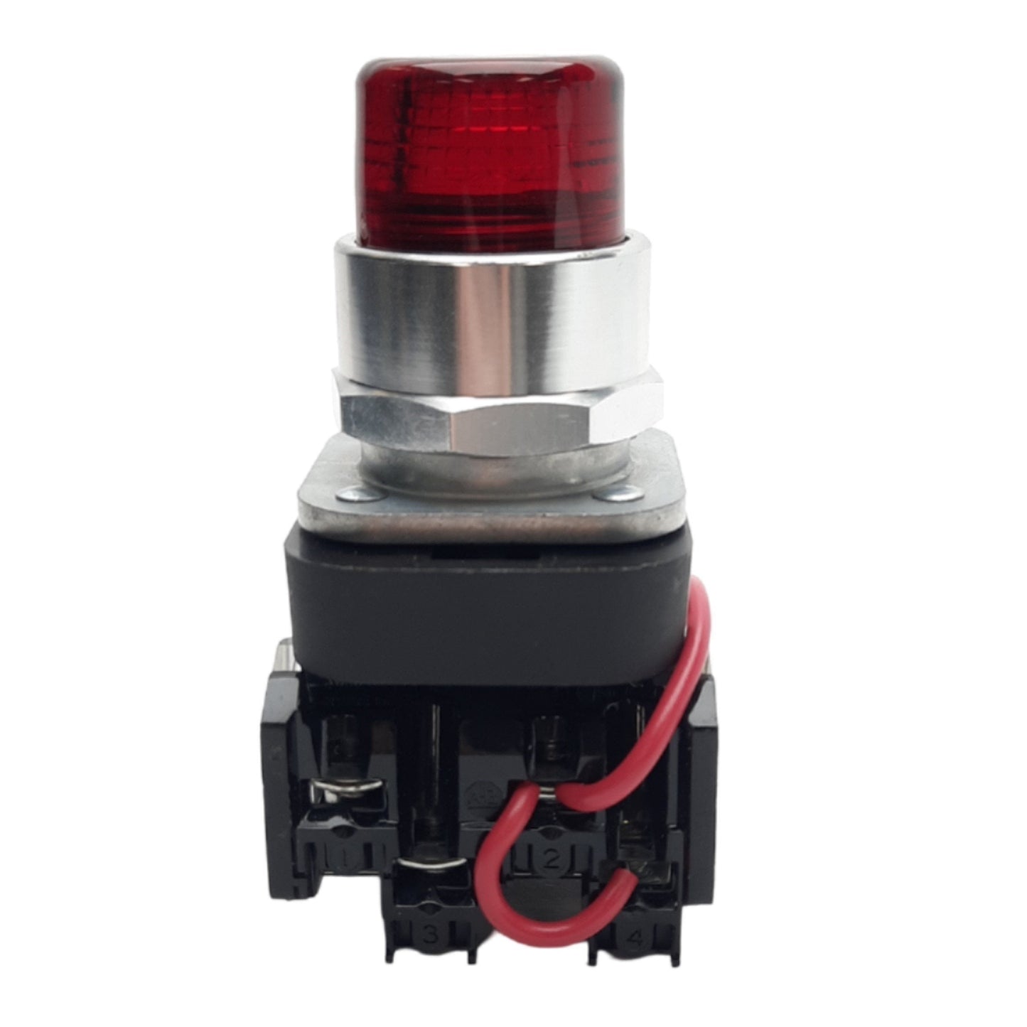New Allen Bradley 800TC-QT10R Push/Test Pilot Light, 30mm, Red, 120VAC/DC, 1 NO 1 NC