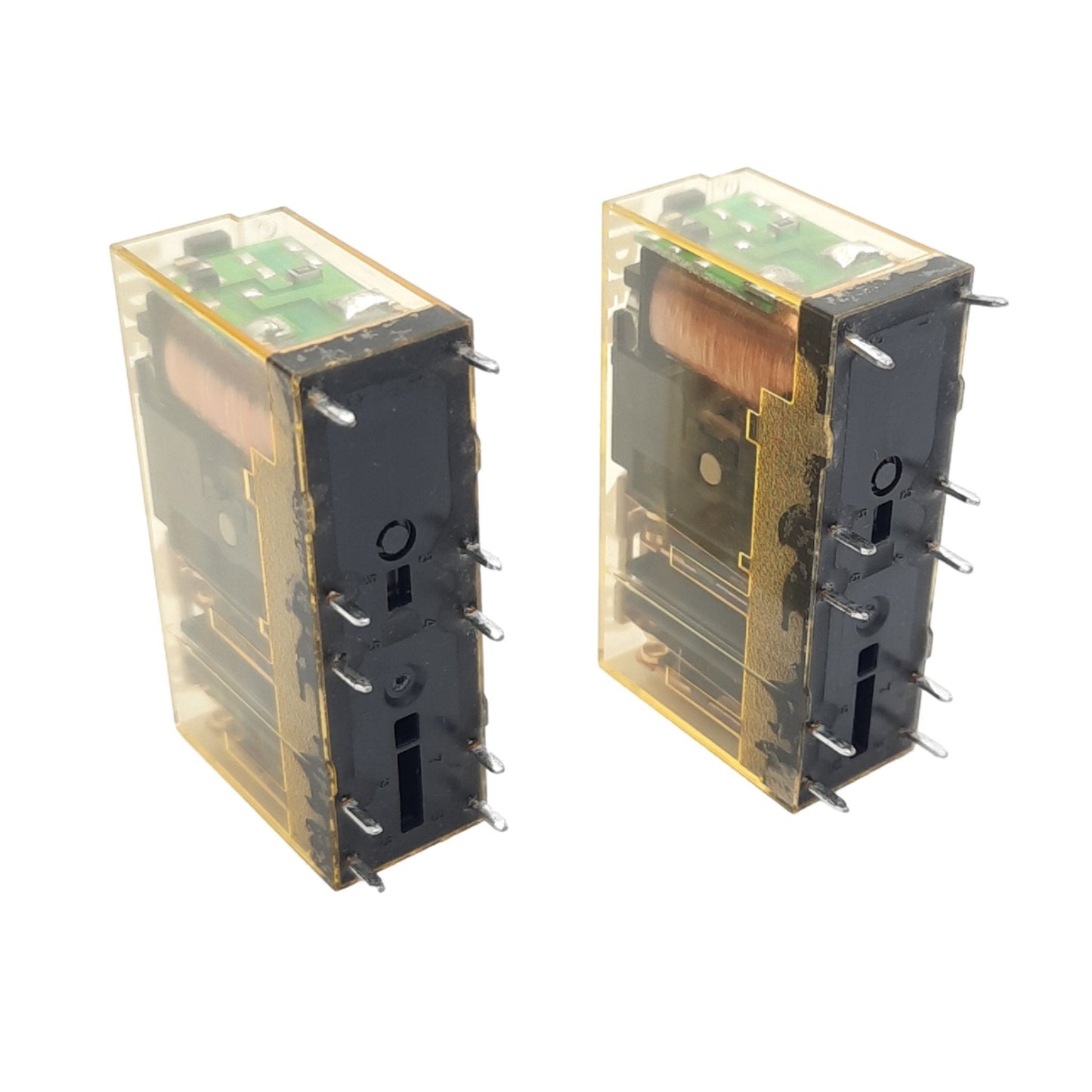 New Lot of 2 Idec RF1V-3A1BL-D24 Force Guided Relay, 3NO-1NC, 250VAC 6A, 24VDC Coil