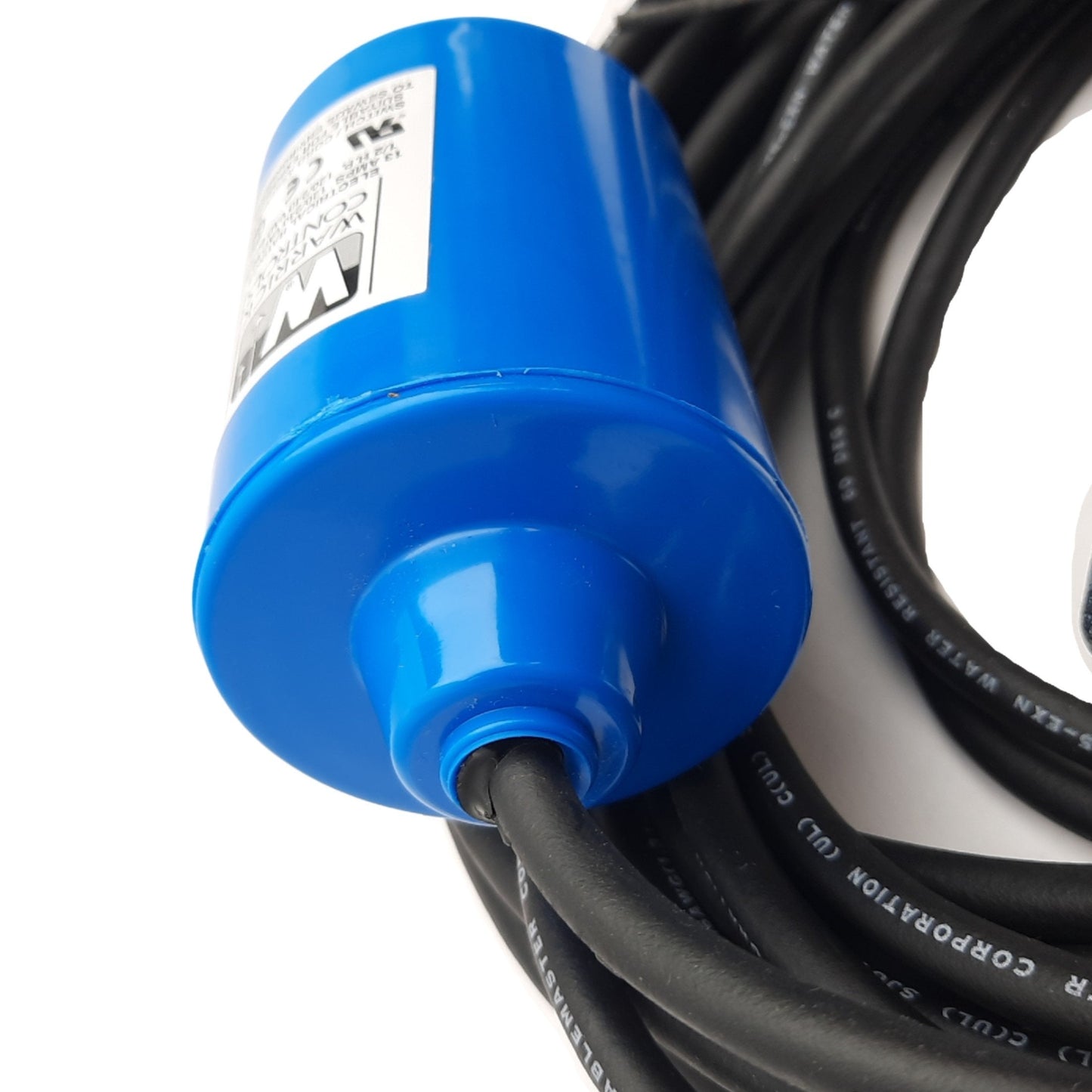 New Gems MBLU40W Warrick Mechanical Tilt Float Switch, SPST NO, 40ft, Weight Tether