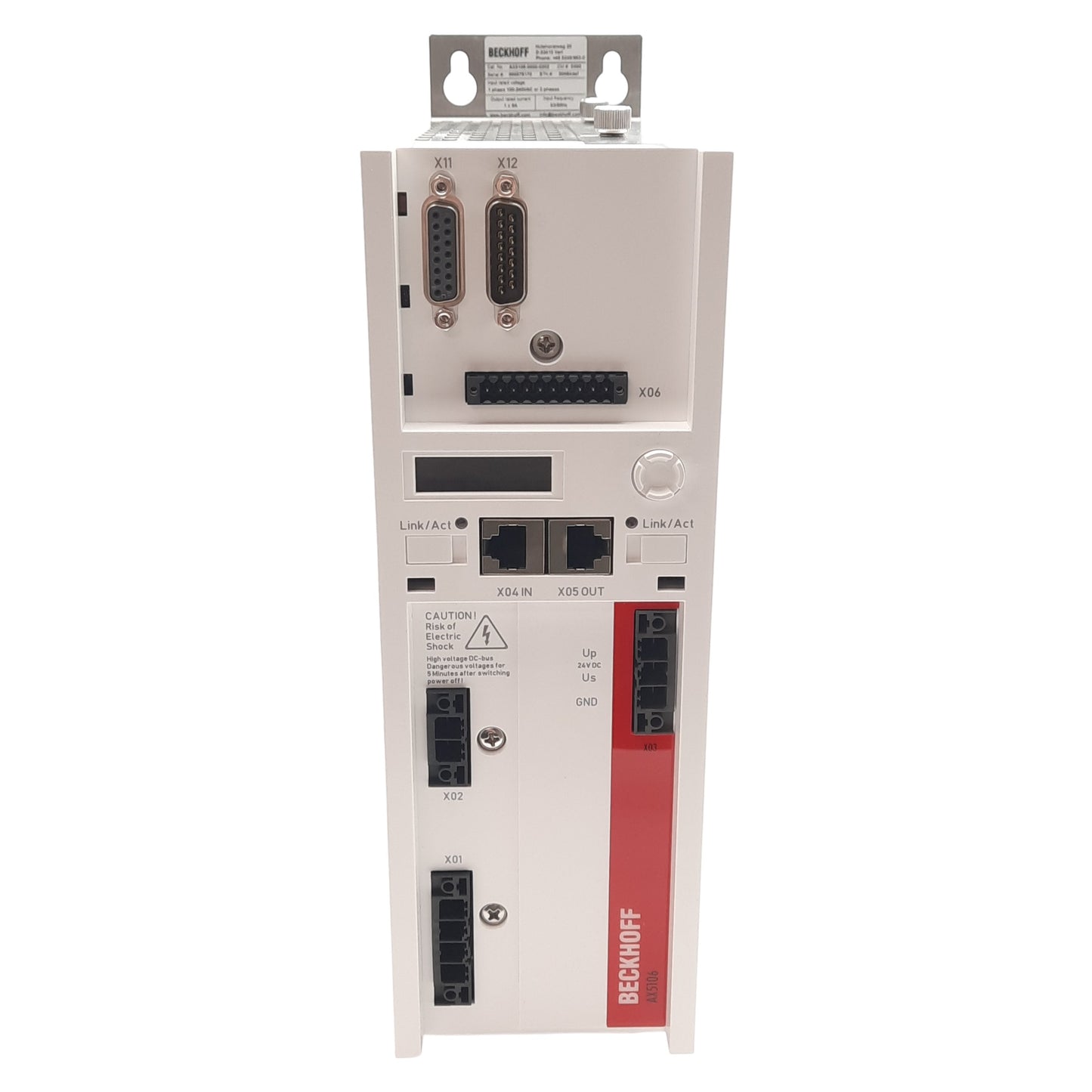 New Beckhoff AX5106-0000-0202 Servo Drive 3Ø 100-480VAC In, 0-480VAC 6A 0-599Hz Out