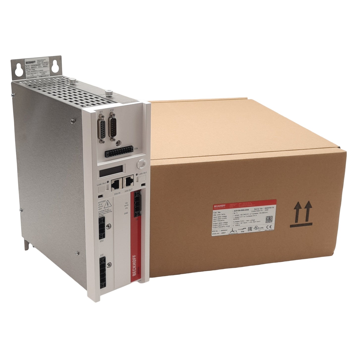 New Beckhoff AX5106-0000-0202 Servo Drive 3Ø 100-480VAC In, 0-480VAC 6A 0-599Hz Out