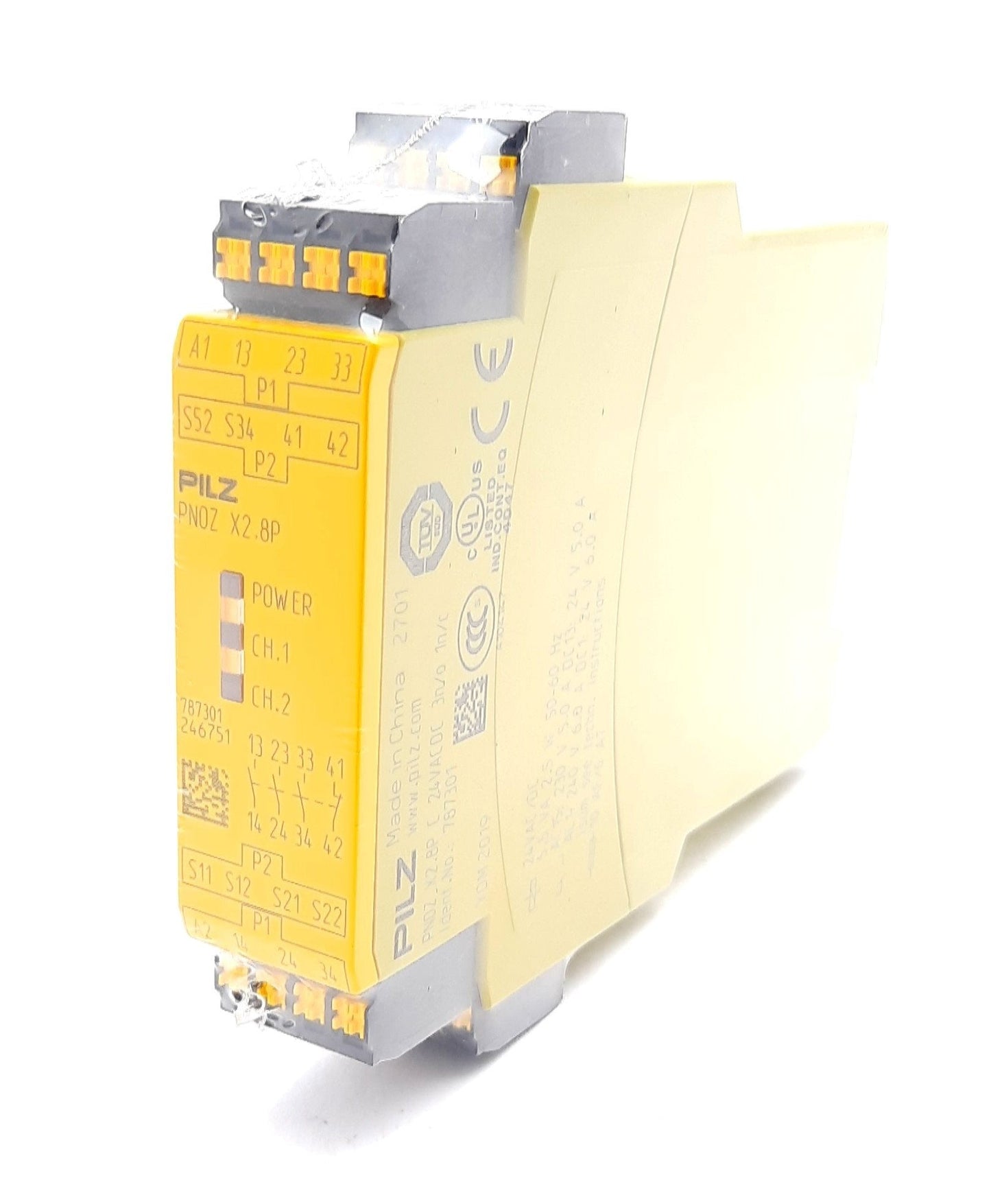 New Pilz 787301 PNOZ X2.8P C 24VACDC Safety Relay 3N.O 1N.C Monitor, Auto/Man Reset