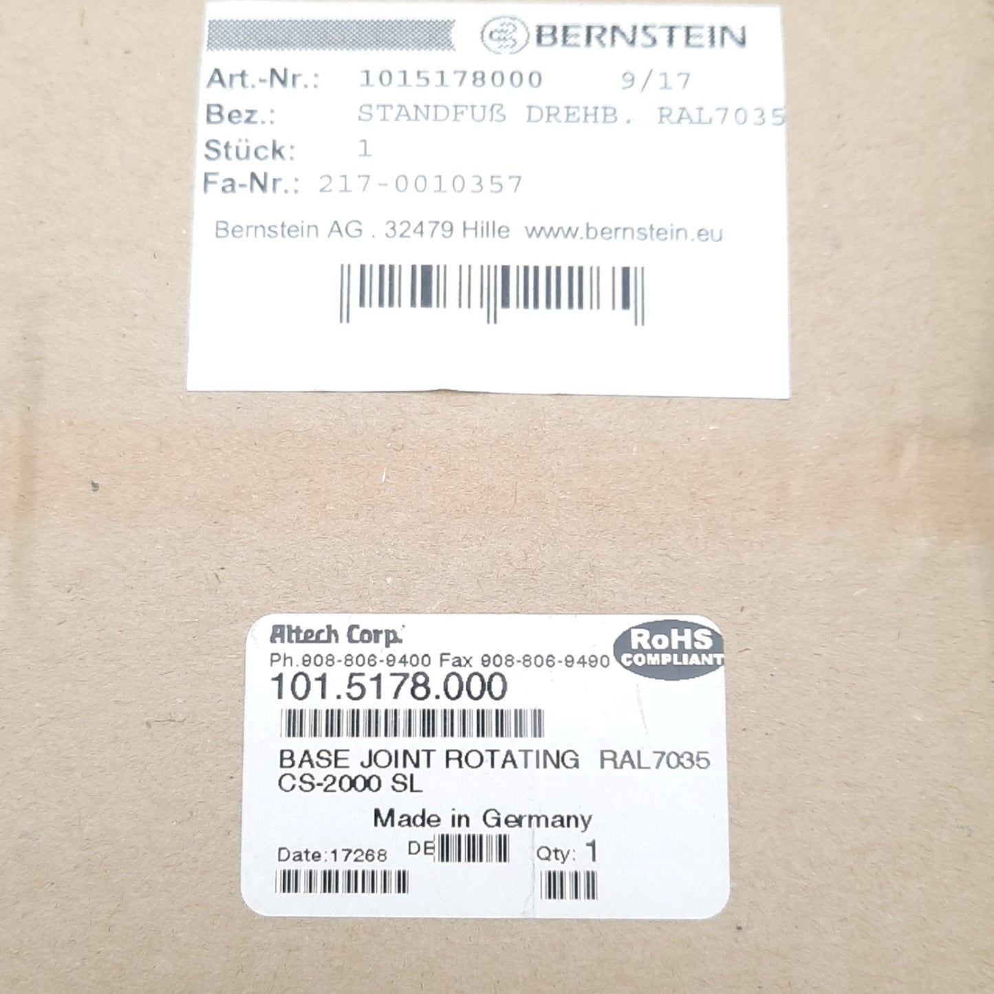 New Altech 101.5178.000 Rotary Base, Aluminum body, 300°, ø40mm, for CS-2000 SL