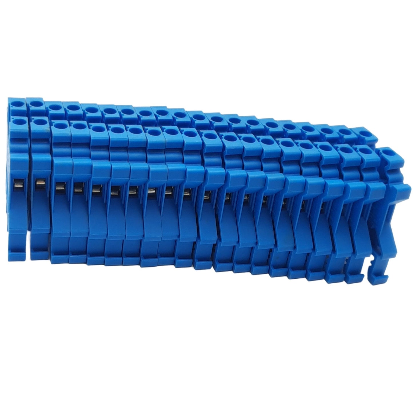 New Lot of 20 Altech CTS4U-N/BU Feed-Through Terminal Blocks, 600VAC/DC 30A