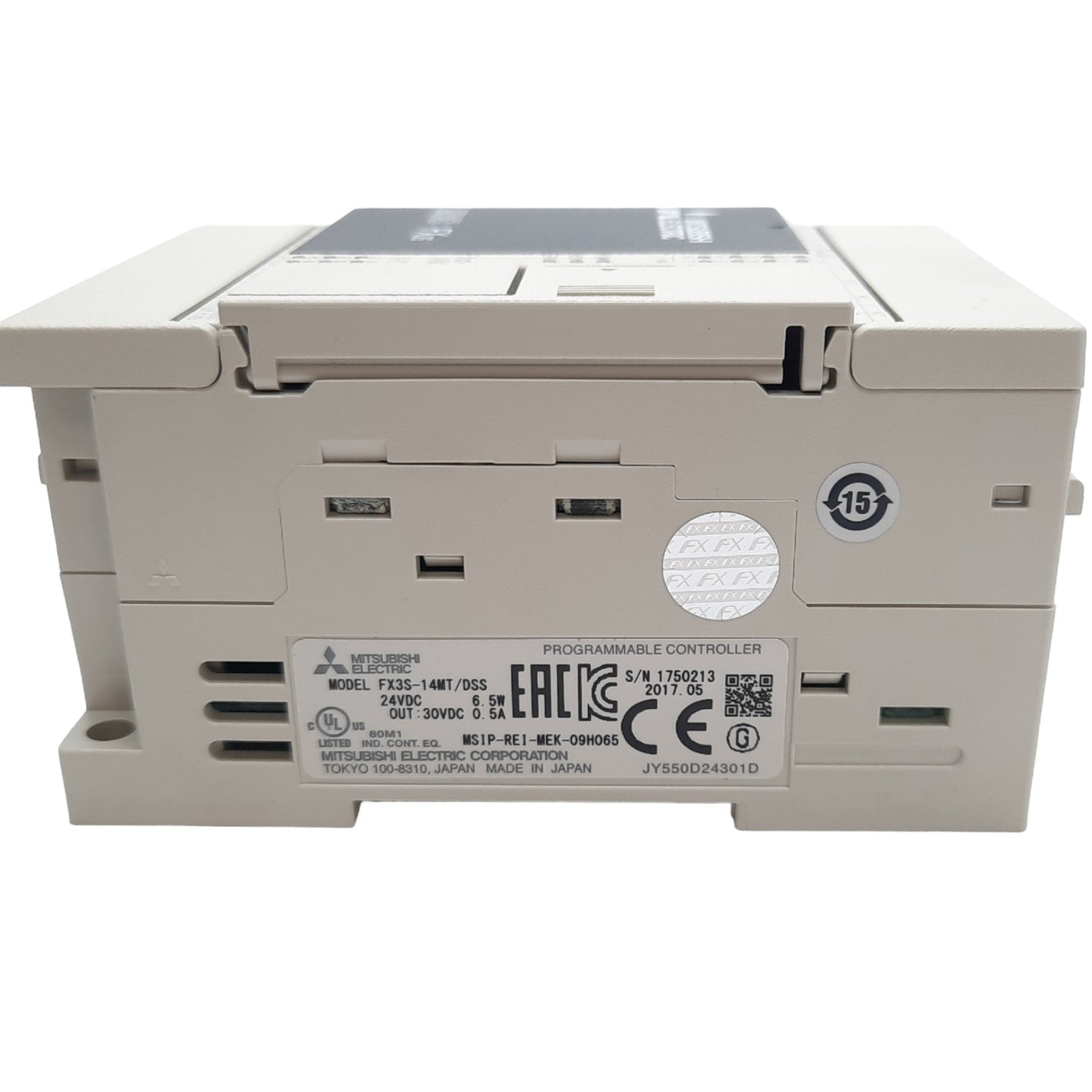 New Mitsubishi FX3S-14MT/DSS Programmable Controller, 24VDC, 8 In, 6 Out, Source