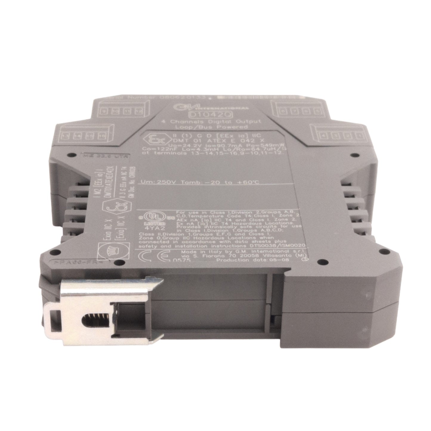 Used GM International D104Q Digital Output Module, 4-Ch, 24VDC, 22mA Per Channel