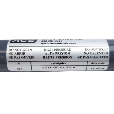 New Ace Controls GS22-450-AA-V410 Shock Absorber, 410N 450mm Stroke, ø5/16in Eye