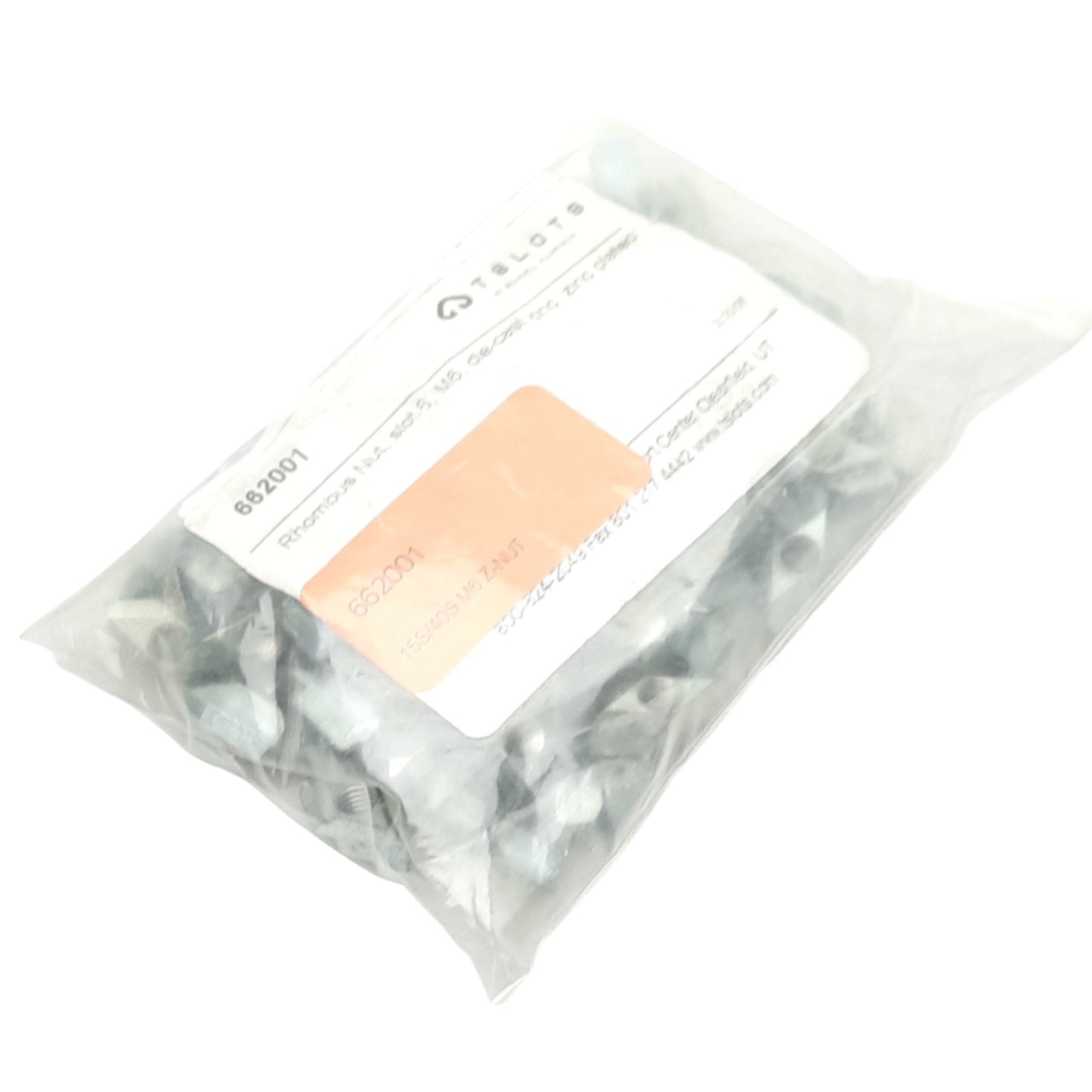 New Lot of 50 Tslots 662001 Z-Nuts, Series 15, M6 Thread, 19.30x8.30x7.60mm
