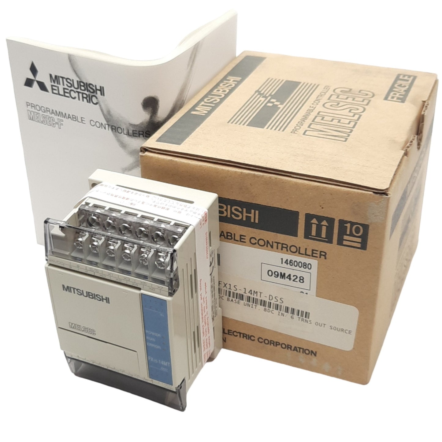 New Mitsubishi FX1S-14MT-DSS PLC I/O Unit, 24VDC, 8 In, 6 Out, Source, DIN Rail