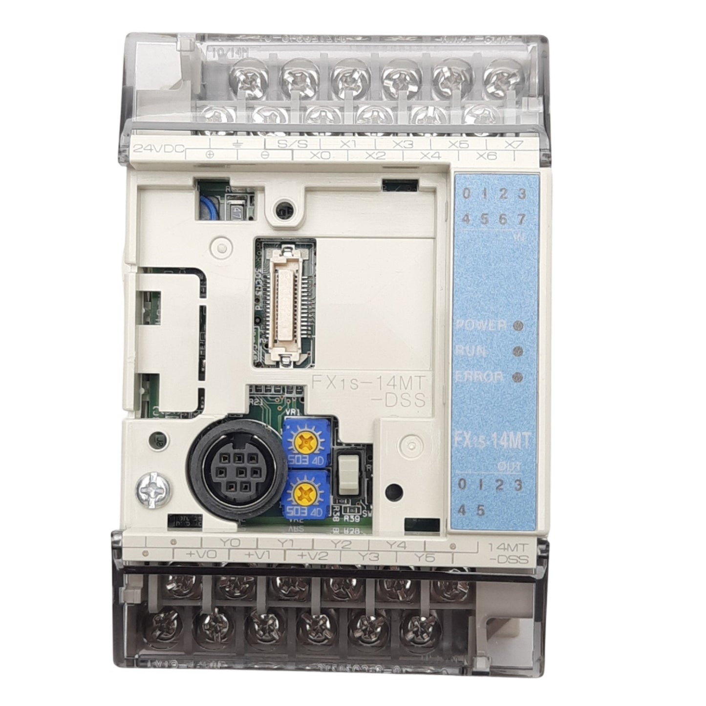 New Mitsubishi FX1S-14MT-DSS PLC I/O Unit, 24VDC, 8 In, 6 Out, Source, DIN Rail