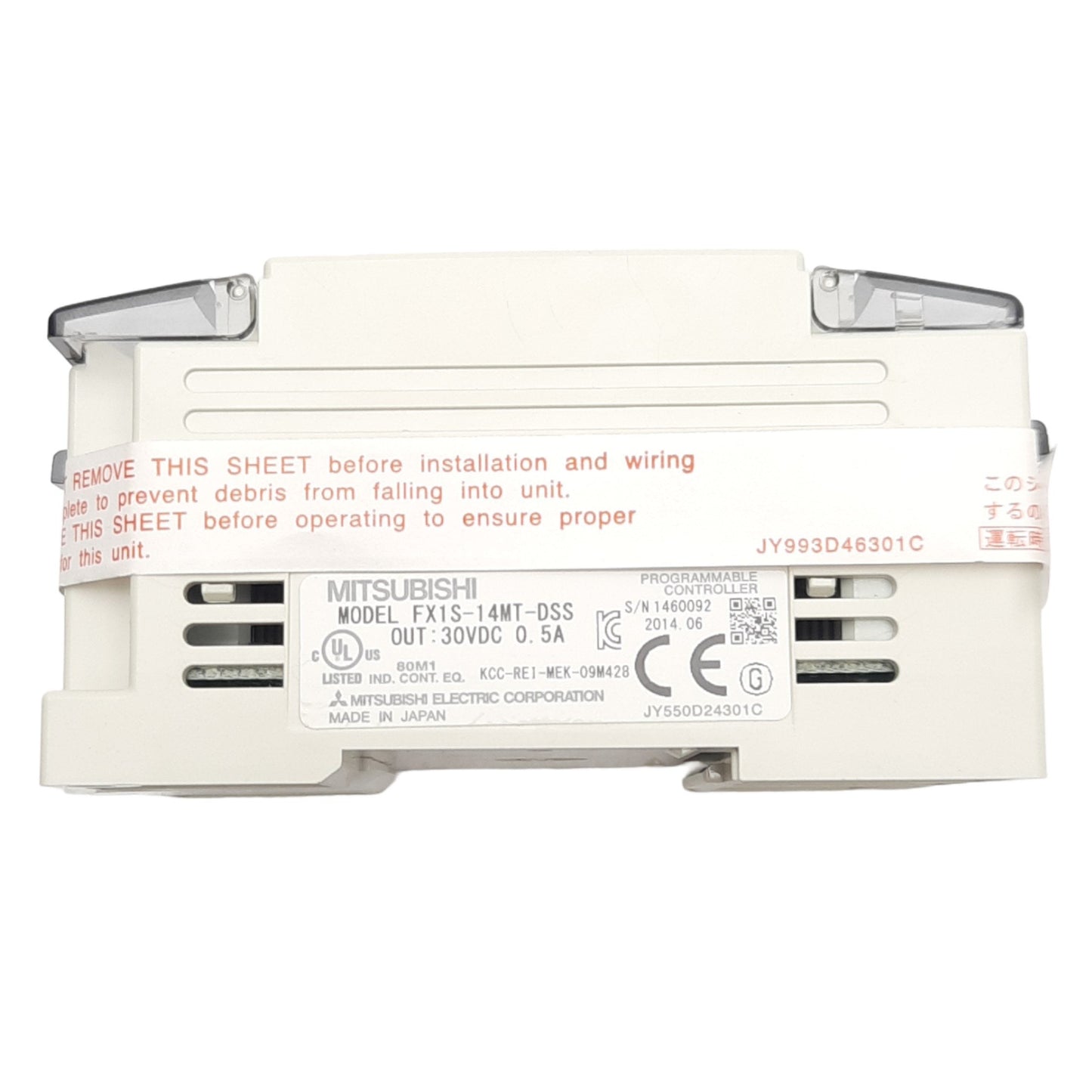 New Mitsubishi FX1S-14MT-DSS PLC I/O Unit, 24VDC, 8 In, 6 Out, Source, DIN Rail