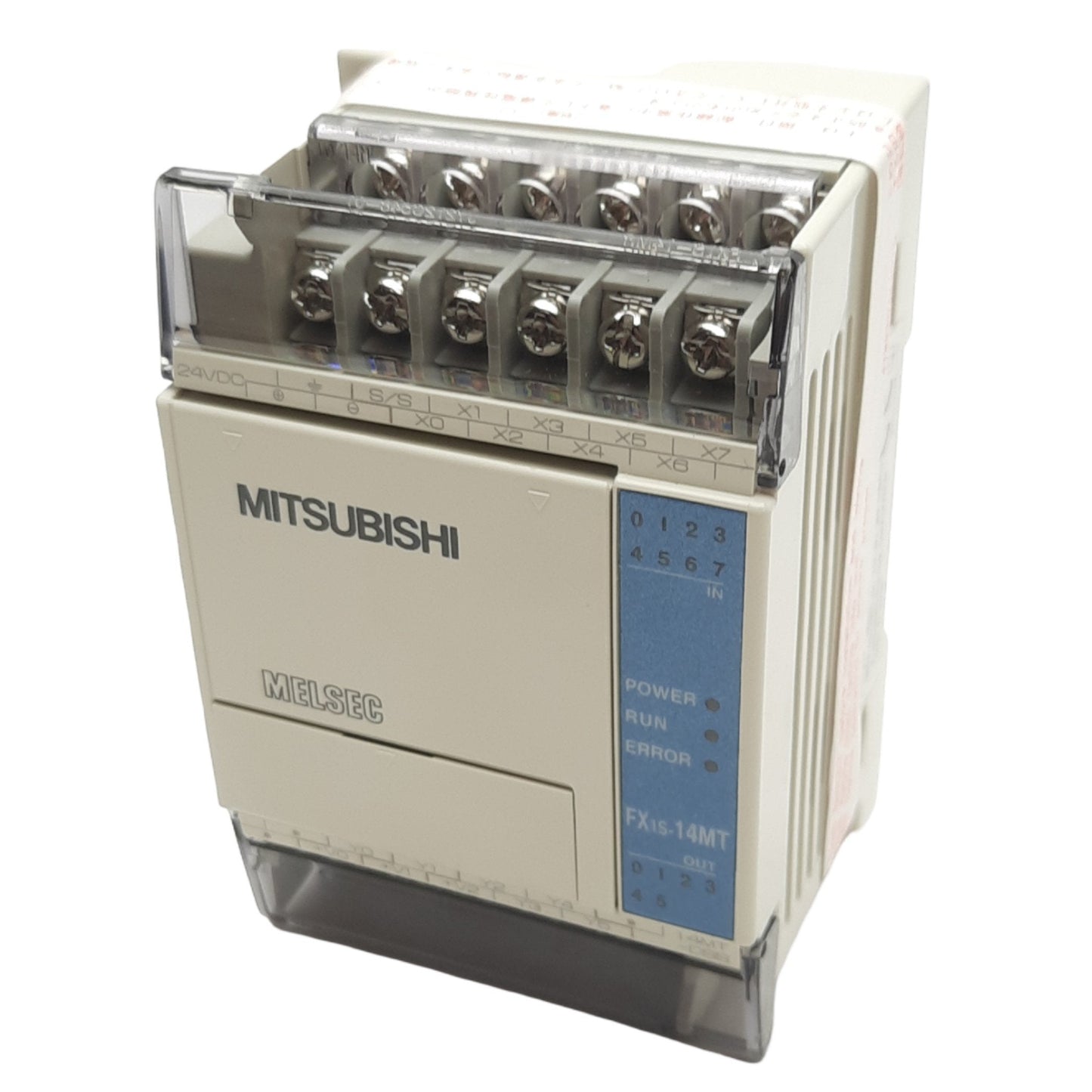 New Mitsubishi FX1S-14MT-DSS PLC I/O Unit, 24VDC, 8 In, 6 Out, Source, DIN Rail