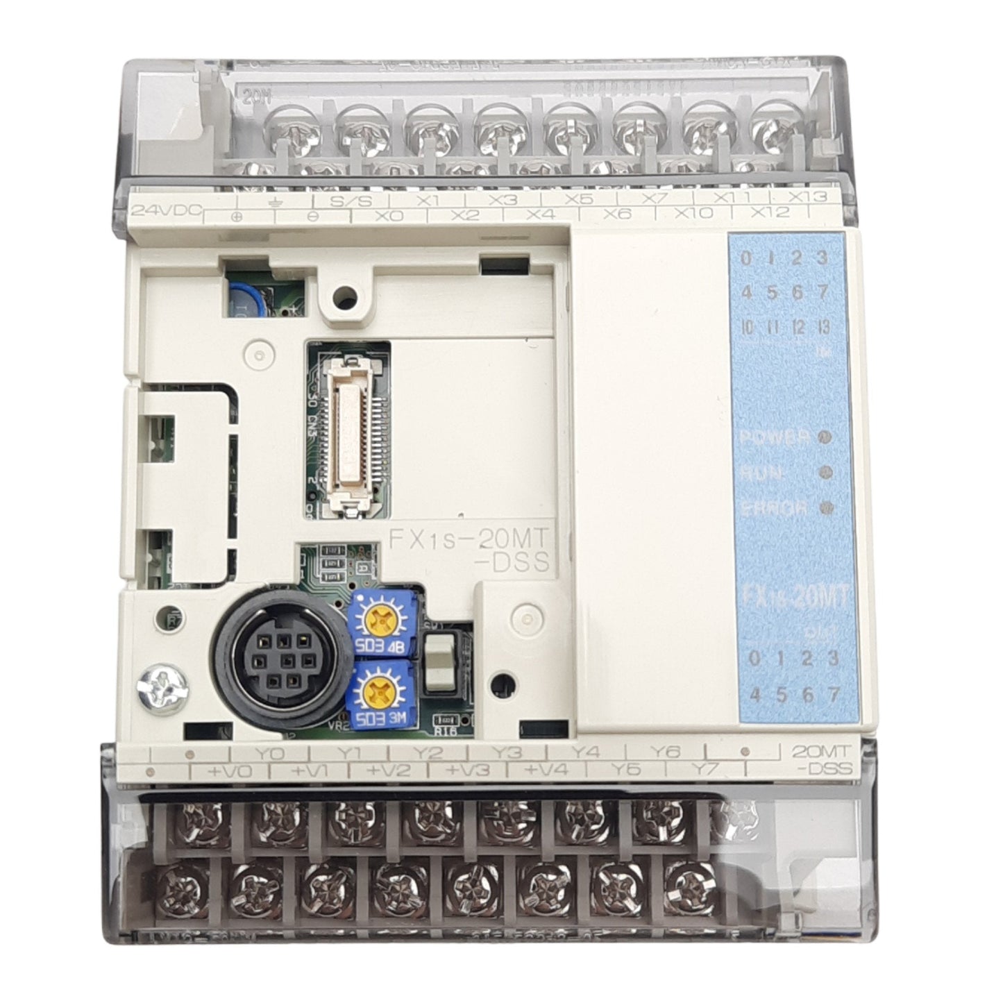 New Mitsubishi FX1S-20MT-DSS PLC I/O Unit, 24VDC, 12 In, 8 Out, Source, DIN Rail