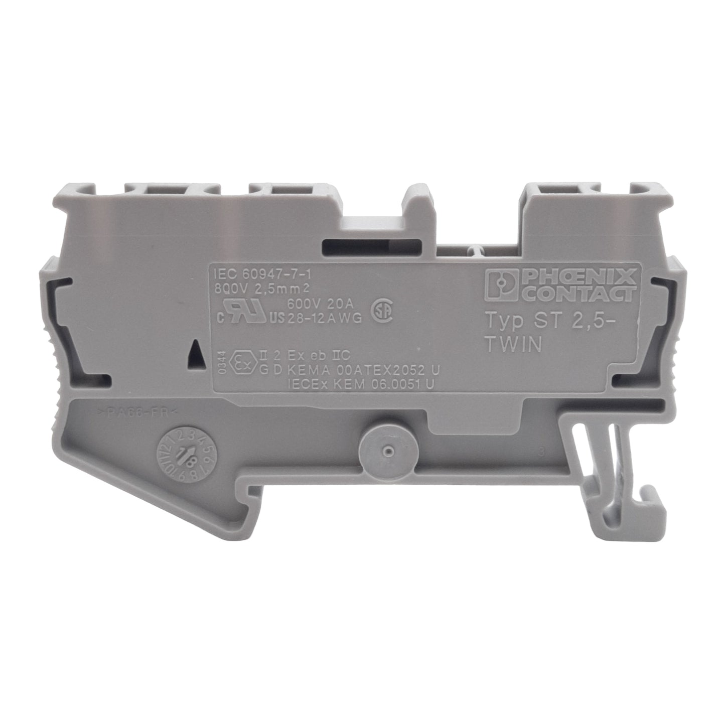 New Lot of 50 Phoenix Contact 3031241 Feed-Through Terminal Block, 5.2mm, 800V 24A