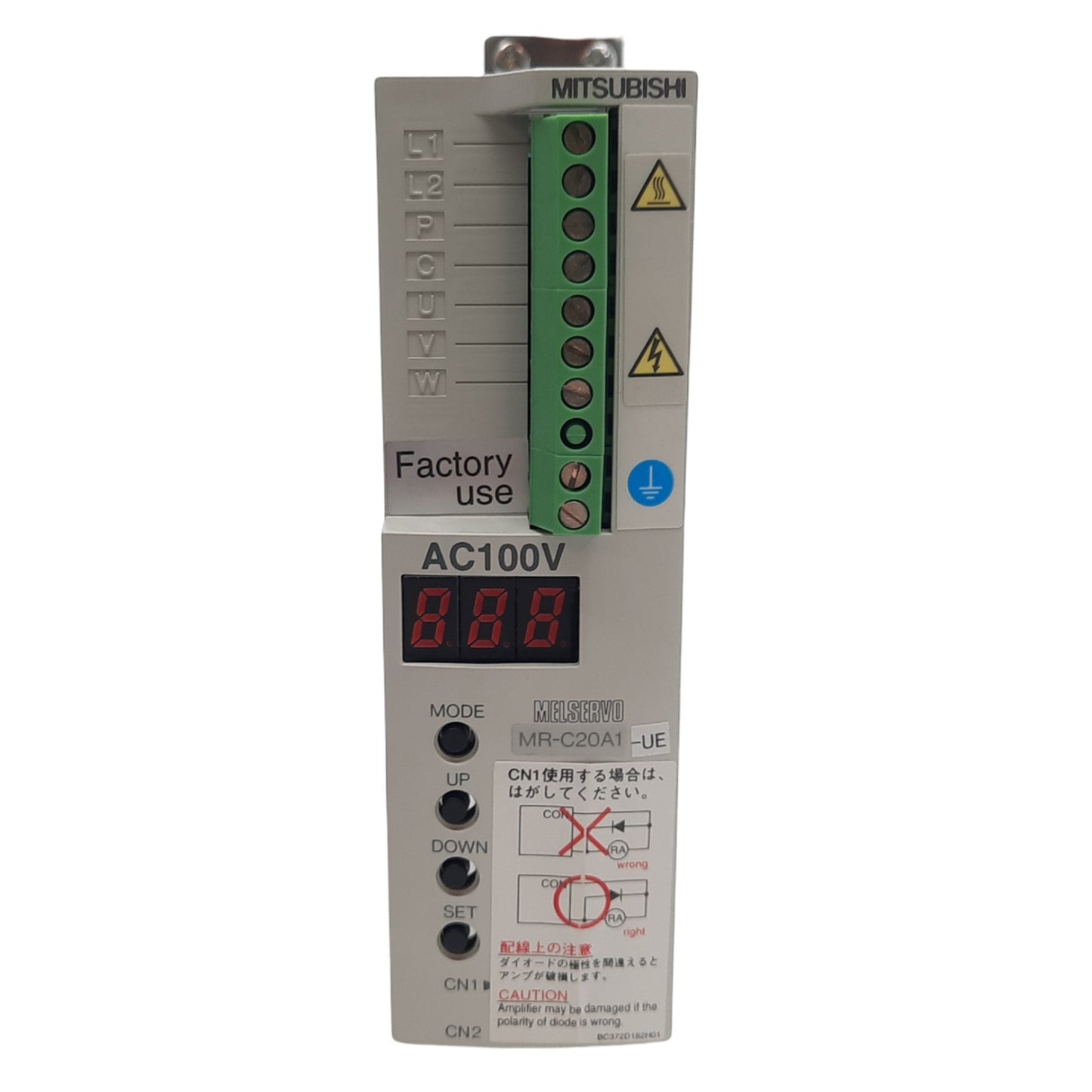 New Mitsubishi MR-C20A1-UE Servo Amplifier, 100-120 VAC 1-Phase Input, 200W Output