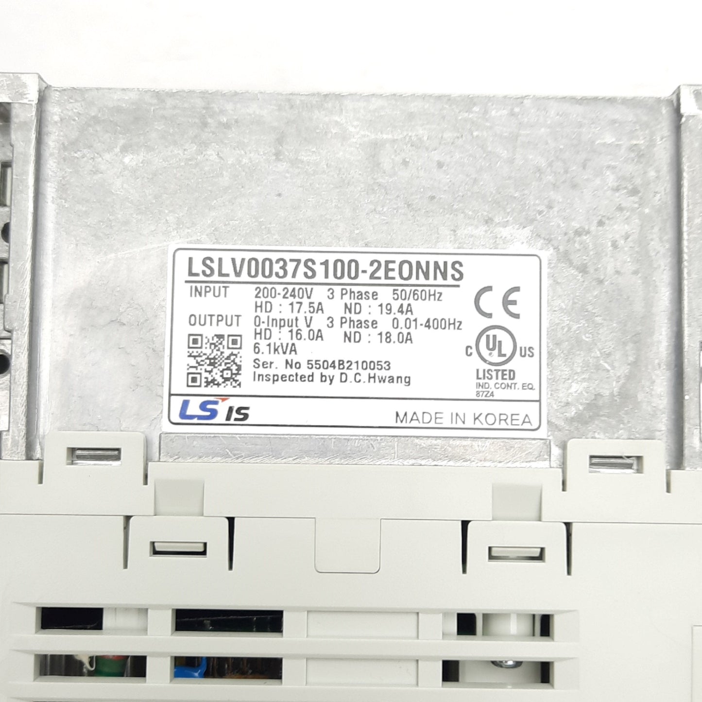 New LS Electric LSLV0037S100-2EONNS Inverter, 200-240 VAC Input, 0-240 VAC Output