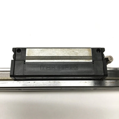 Used THK SSR20 Linear Ball Bearing Block Carriage Slide on 485mm Guide Rail