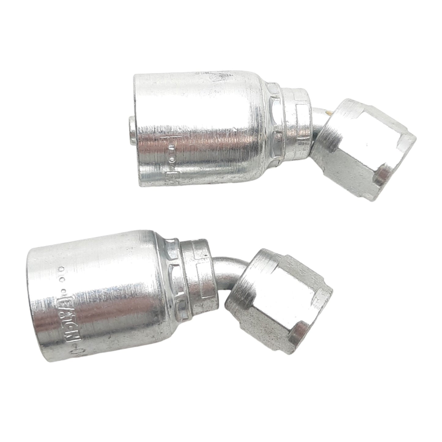 New – Open box Lot of 2 Danfoss 4TA4FJA4 Crimp Hose Fitting, 45° Elbow, JIC 37° Swivel, -4 Hose